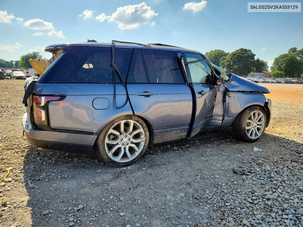 2019 Land Rover Range Rover Hse VIN: SALGS2SV2KA533129 Lot: 56661476