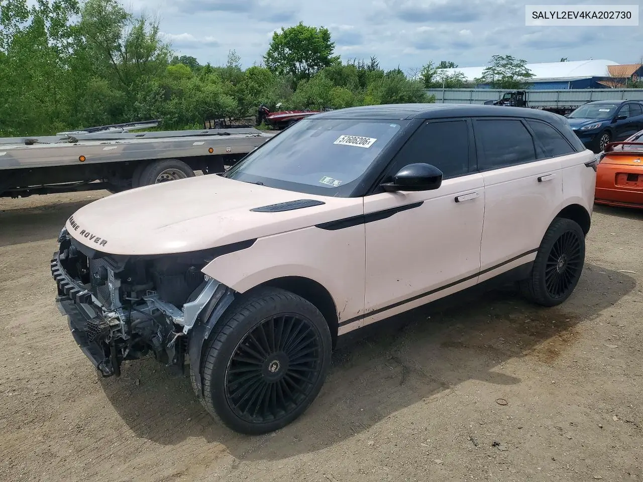 2019 Land Rover Range Rover Velar R-Dynamic Se VIN: SALYL2EV4KA202730 Lot: 57606206