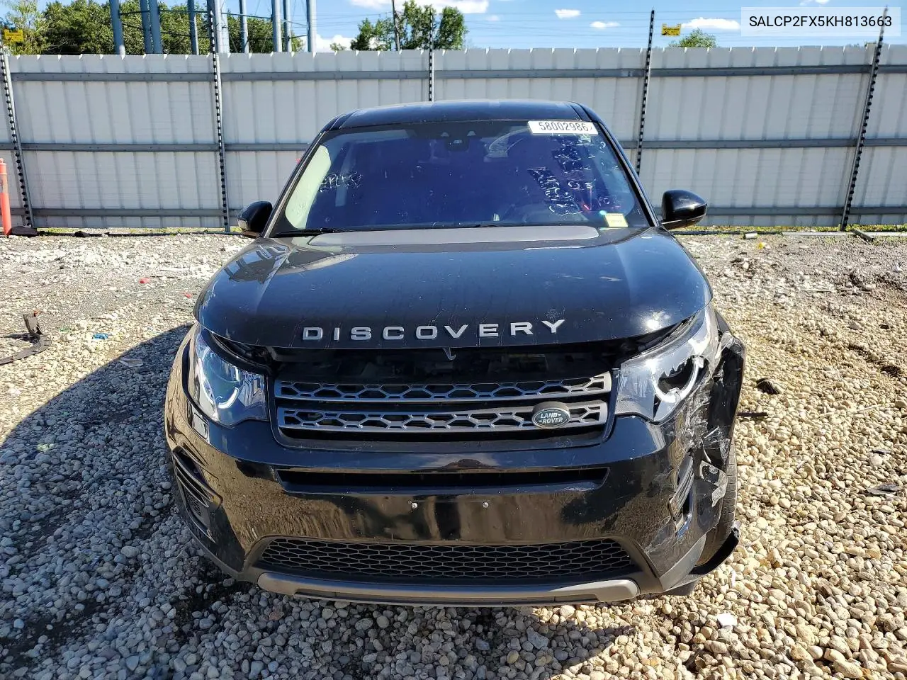 2019 Land Rover Discovery Sport Se VIN: SALCP2FX5KH813663 Lot: 58002986