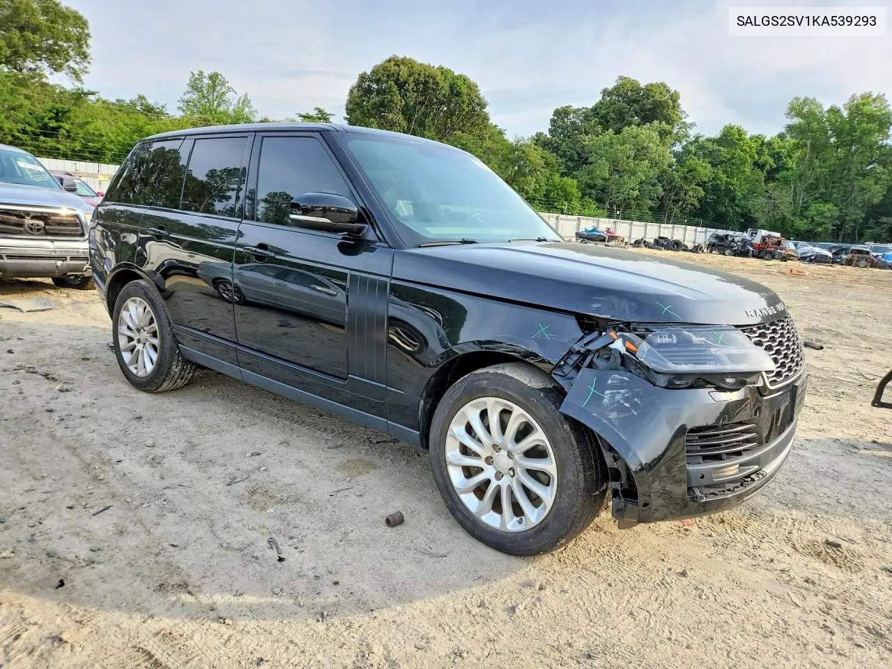 2019 Land Rover Range Rover Hse VIN: SALGS2SV1KA539293 Lot: 58071406