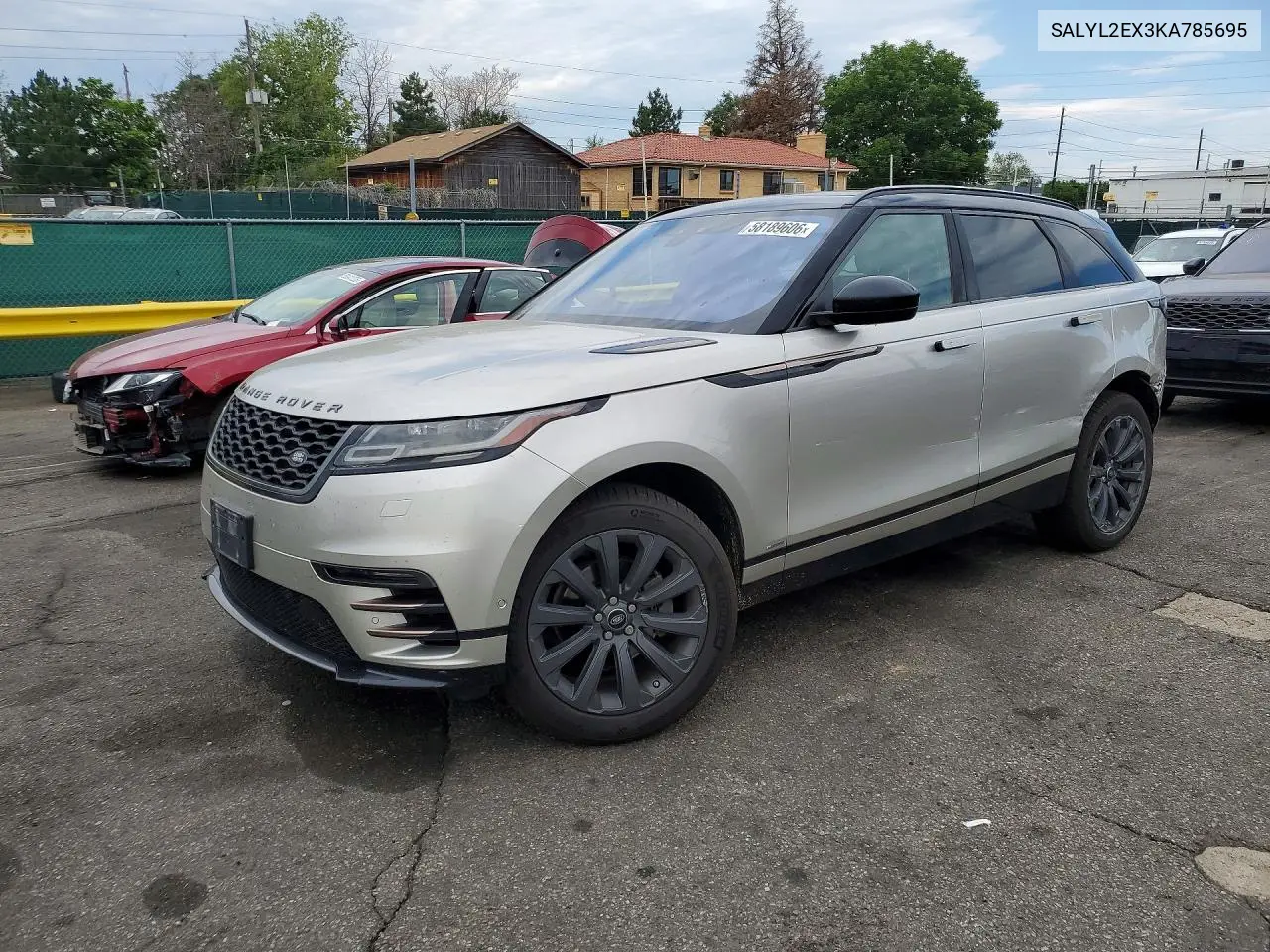 2019 Land Rover Range Rover Velar R-Dynamic Se VIN: SALYL2EX3KA785695 Lot: 58189606