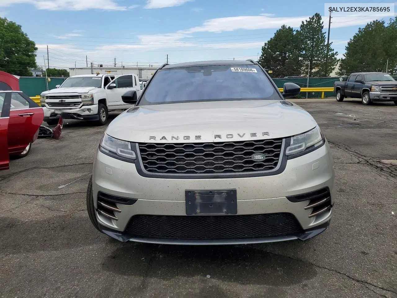 2019 Land Rover Range Rover Velar R-Dynamic Se VIN: SALYL2EX3KA785695 Lot: 58189606