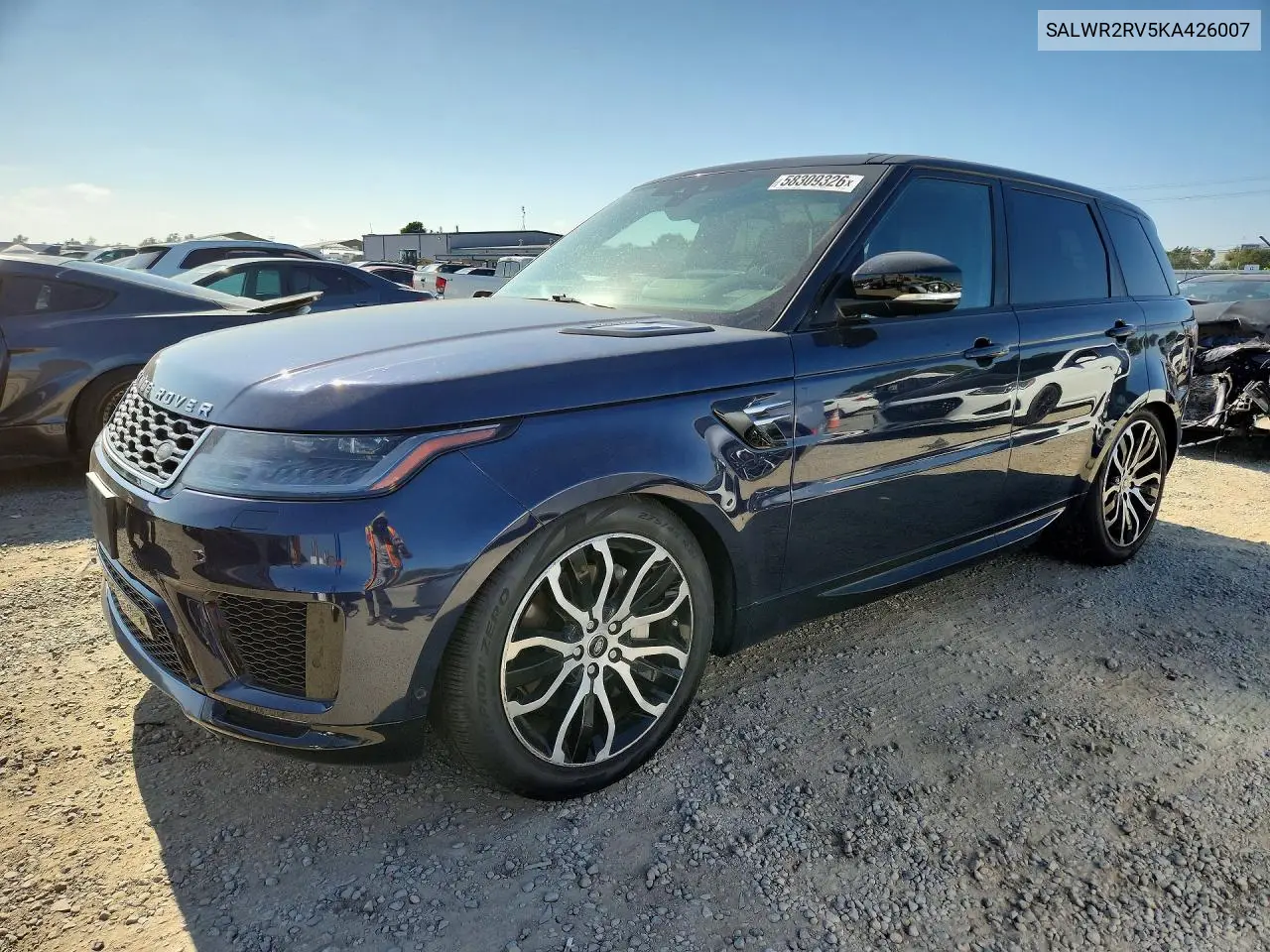 2019 Land Rover Range Rover Sport Hse VIN: SALWR2RV5KA426007 Lot: 58309326