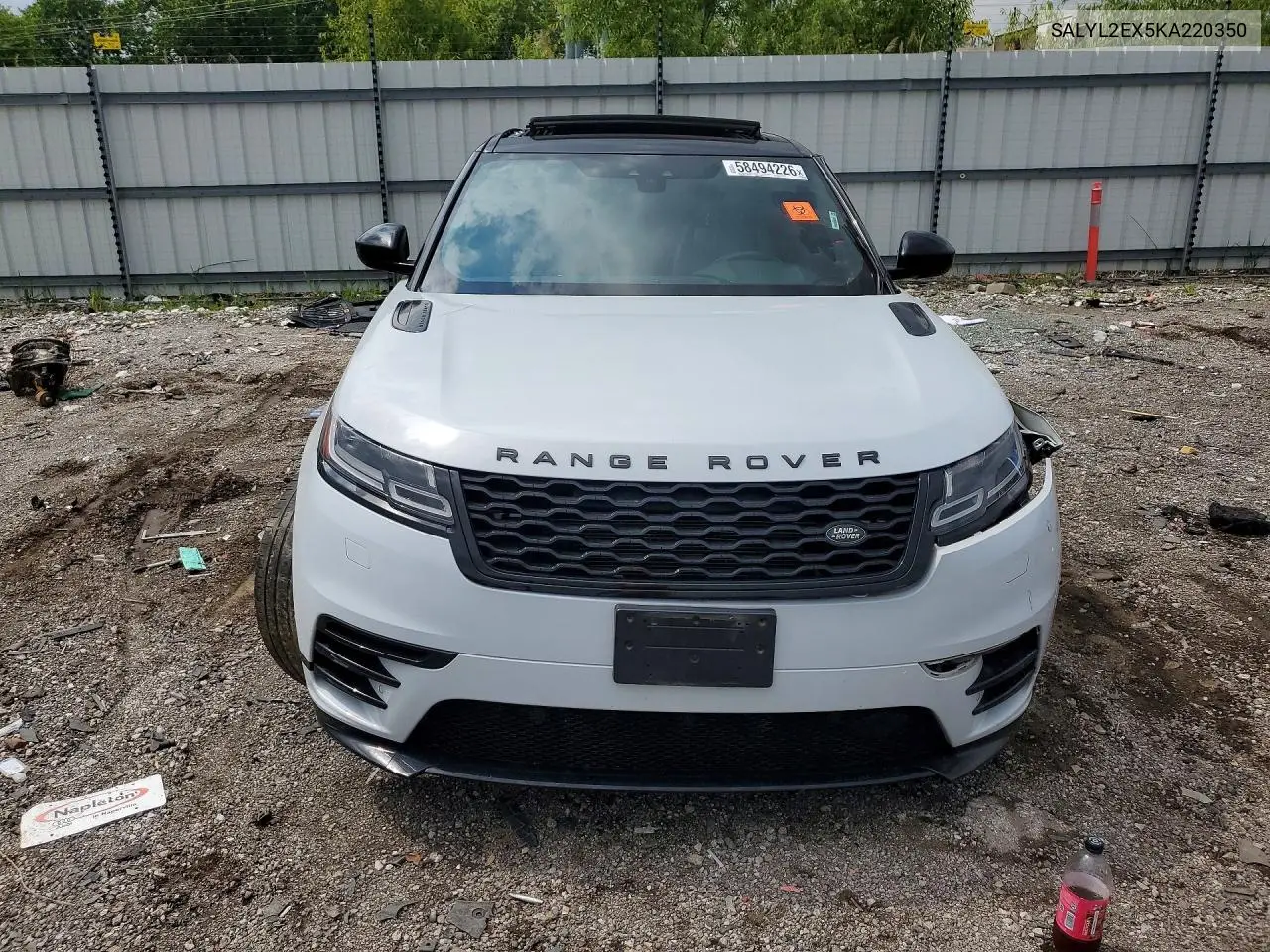 2019 Land Rover Range Rover Velar R-Dynamic Se VIN: SALYL2EX5KA220350 Lot: 58494226