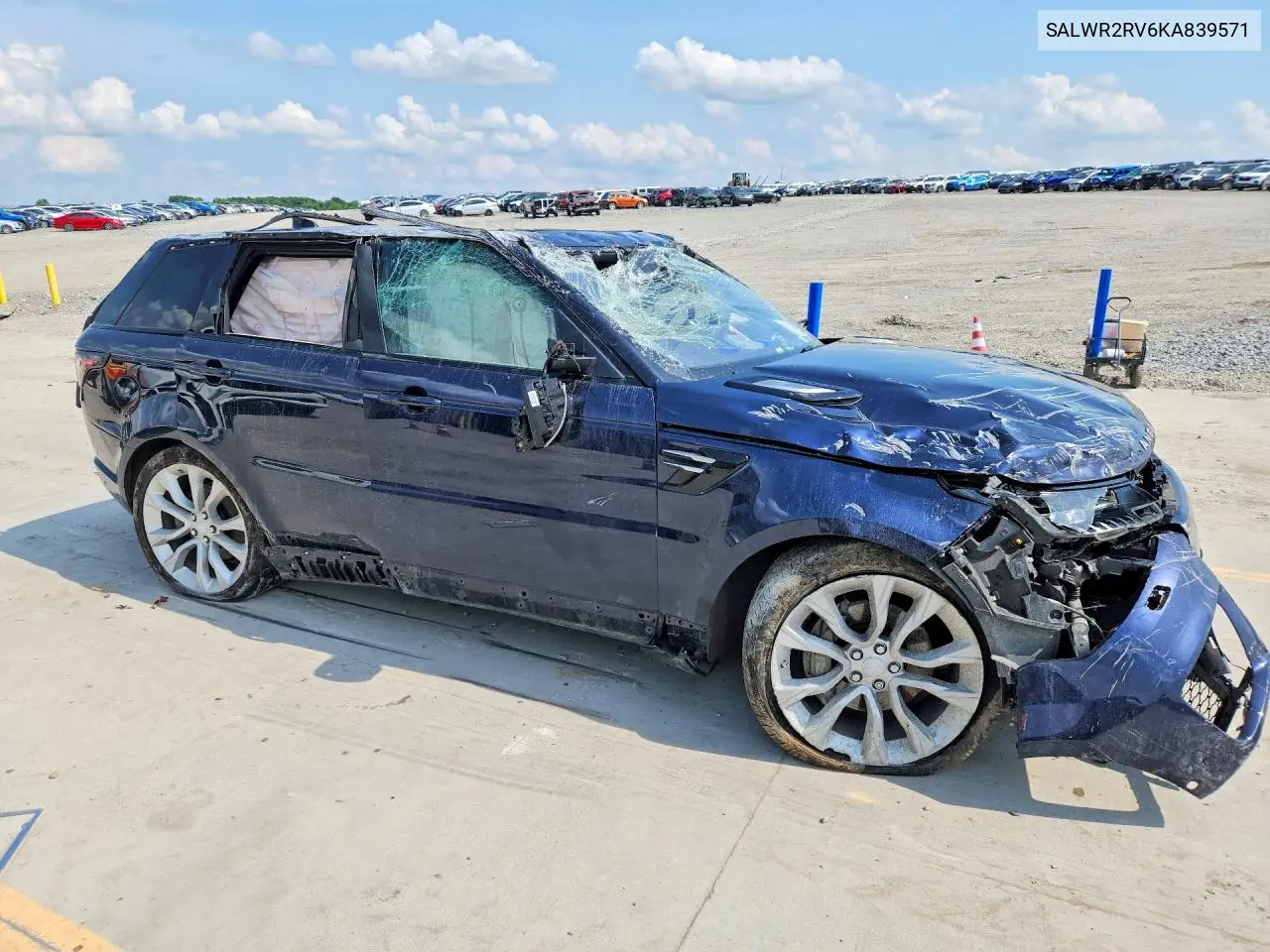 2019 Land Rover Range Rover Sport Hse VIN: SALWR2RV6KA839571 Lot: 58961036
