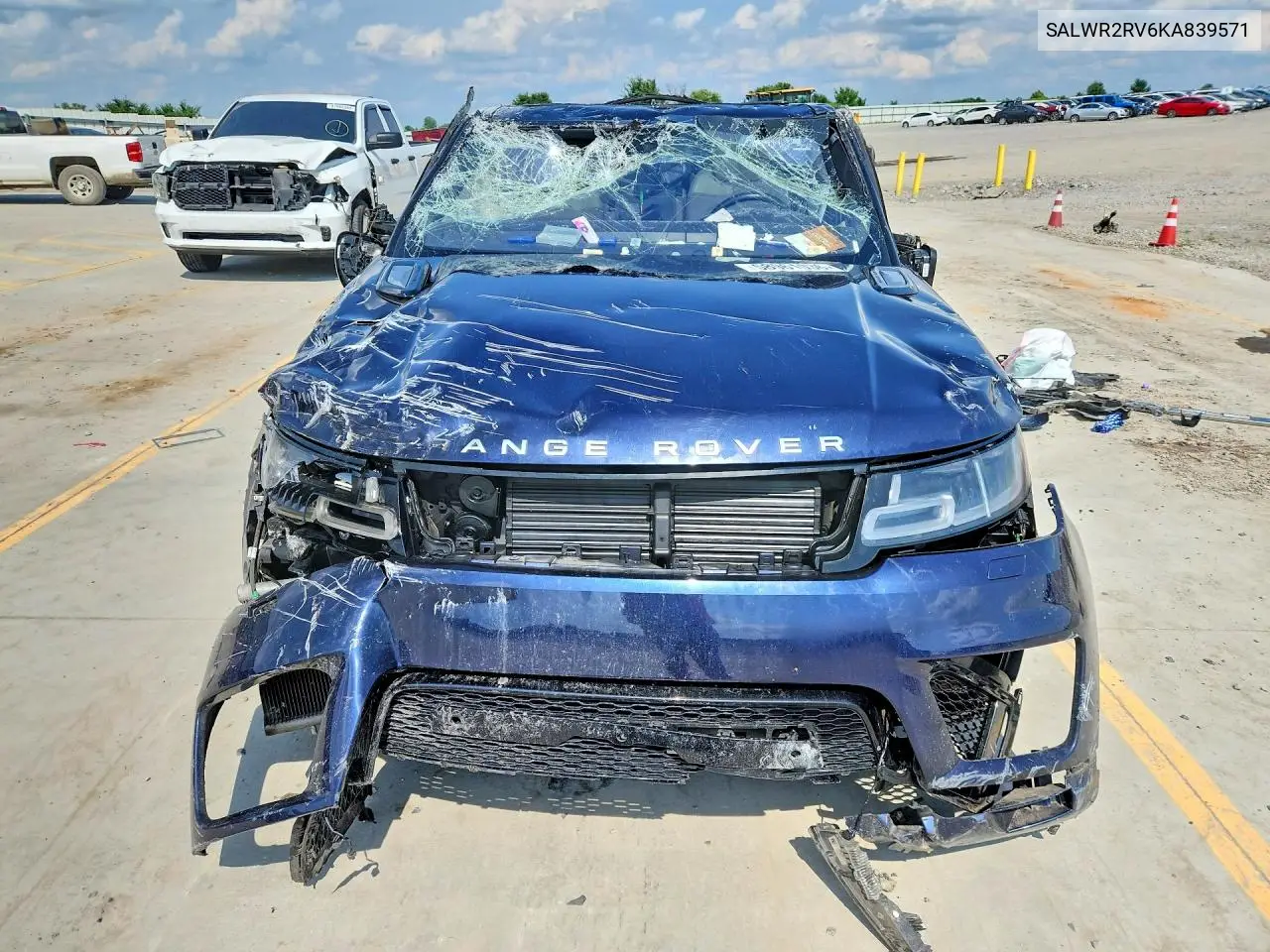 2019 Land Rover Range Rover Sport Hse VIN: SALWR2RV6KA839571 Lot: 58961036