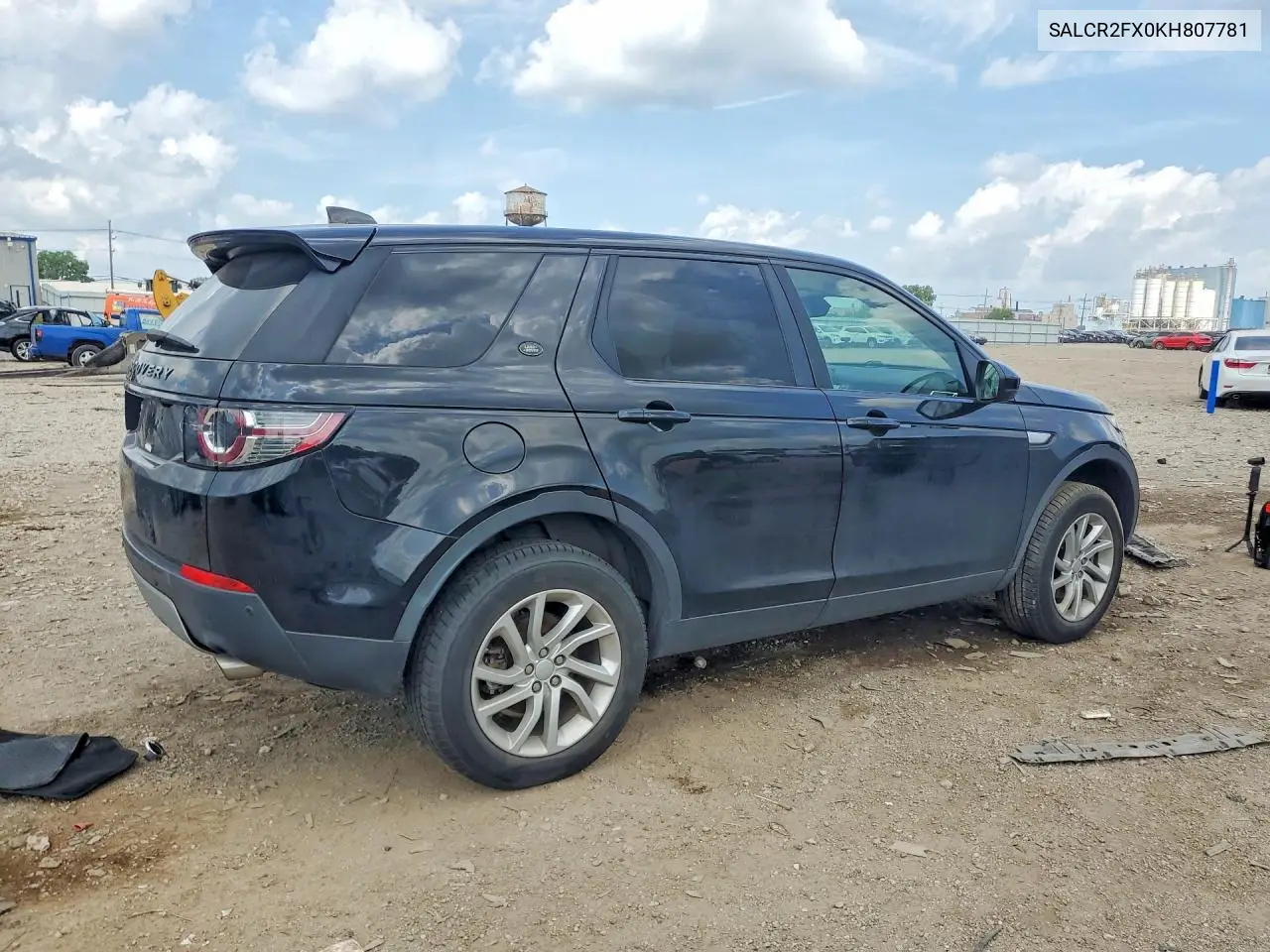 2019 Land Rover Discovery Sport Hse VIN: SALCR2FX0KH807781 Lot: 59082496