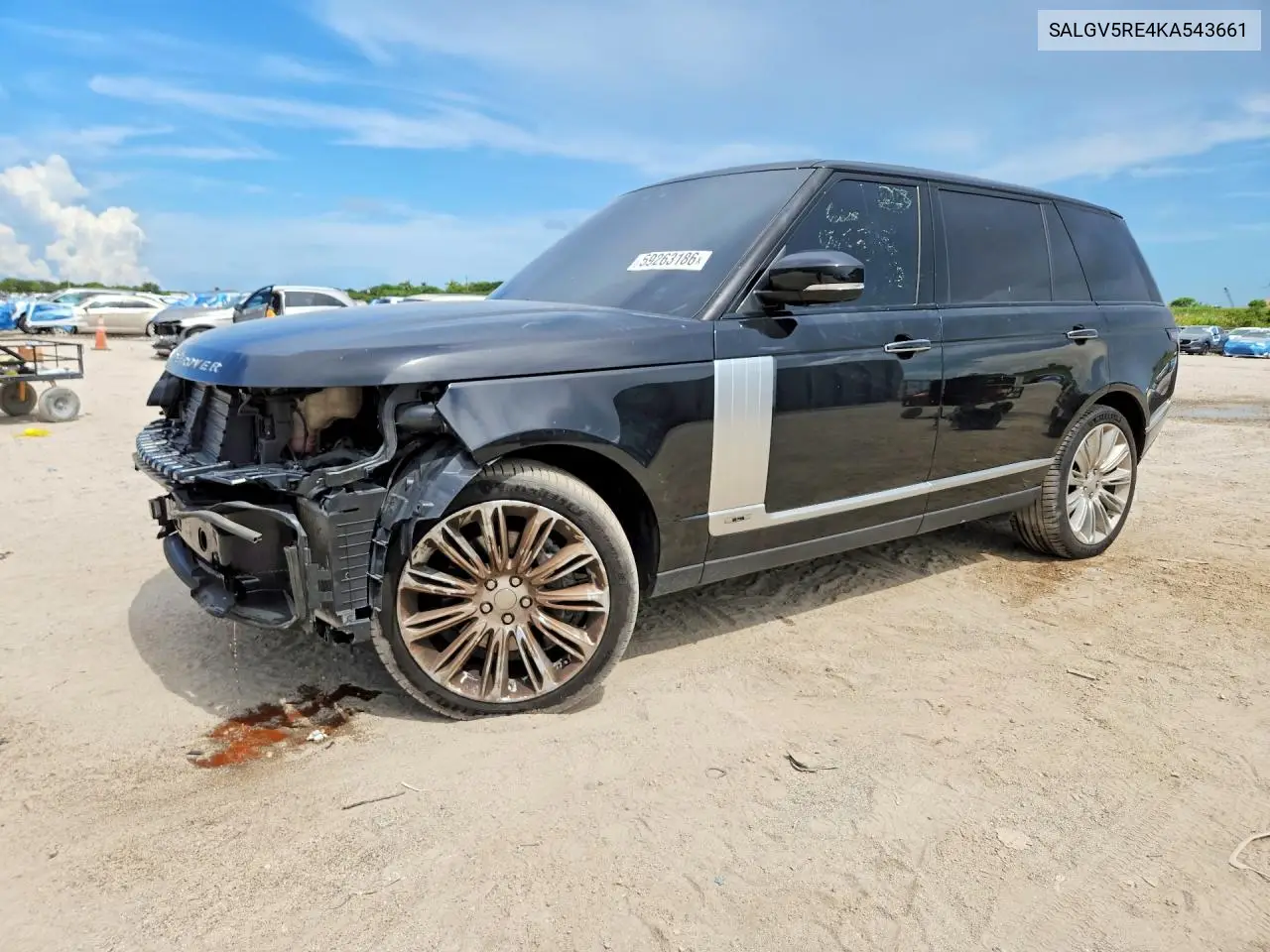 2019 Land Rover Range Rover Autobiography VIN: SALGV5RE4KA543661 Lot: 59263186