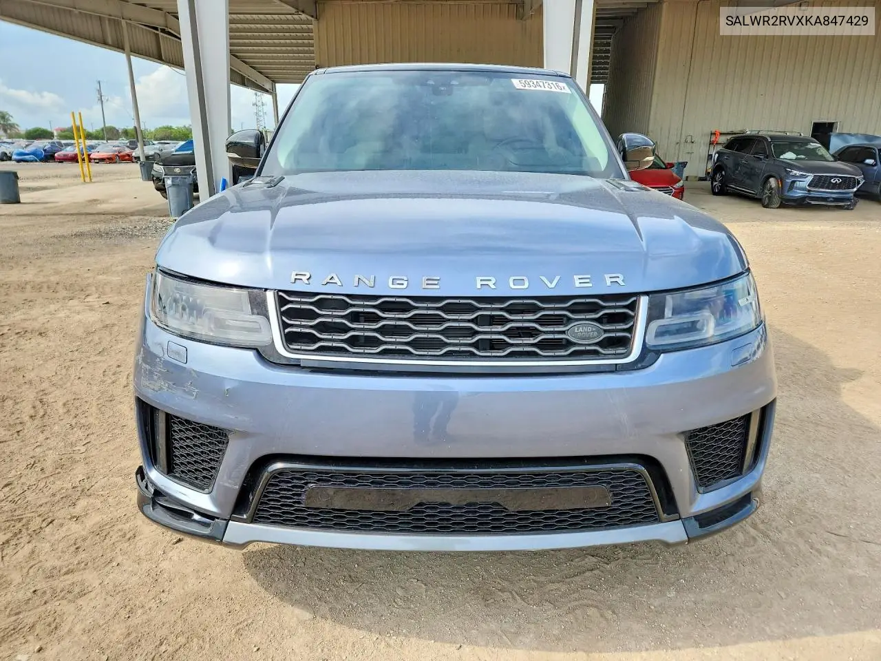2019 Land Rover Range Rover Sport Hse VIN: SALWR2RVXKA847429 Lot: 59347316