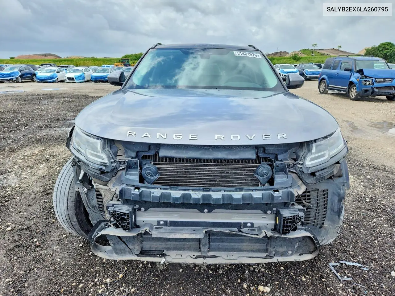 2020 Land Rover Range Rover Velar S VIN: SALYB2EX6LA260795 Lot: 51481976