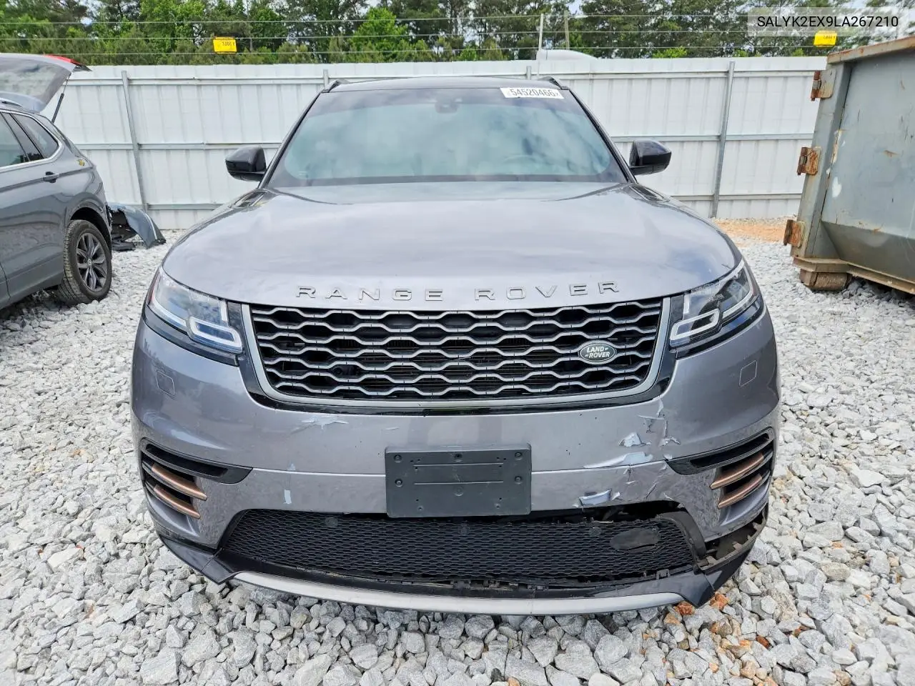 2020 Land Rover Range Rover Velar R-Dynamic S VIN: SALYK2EX9LA267210 Lot: 54520466
