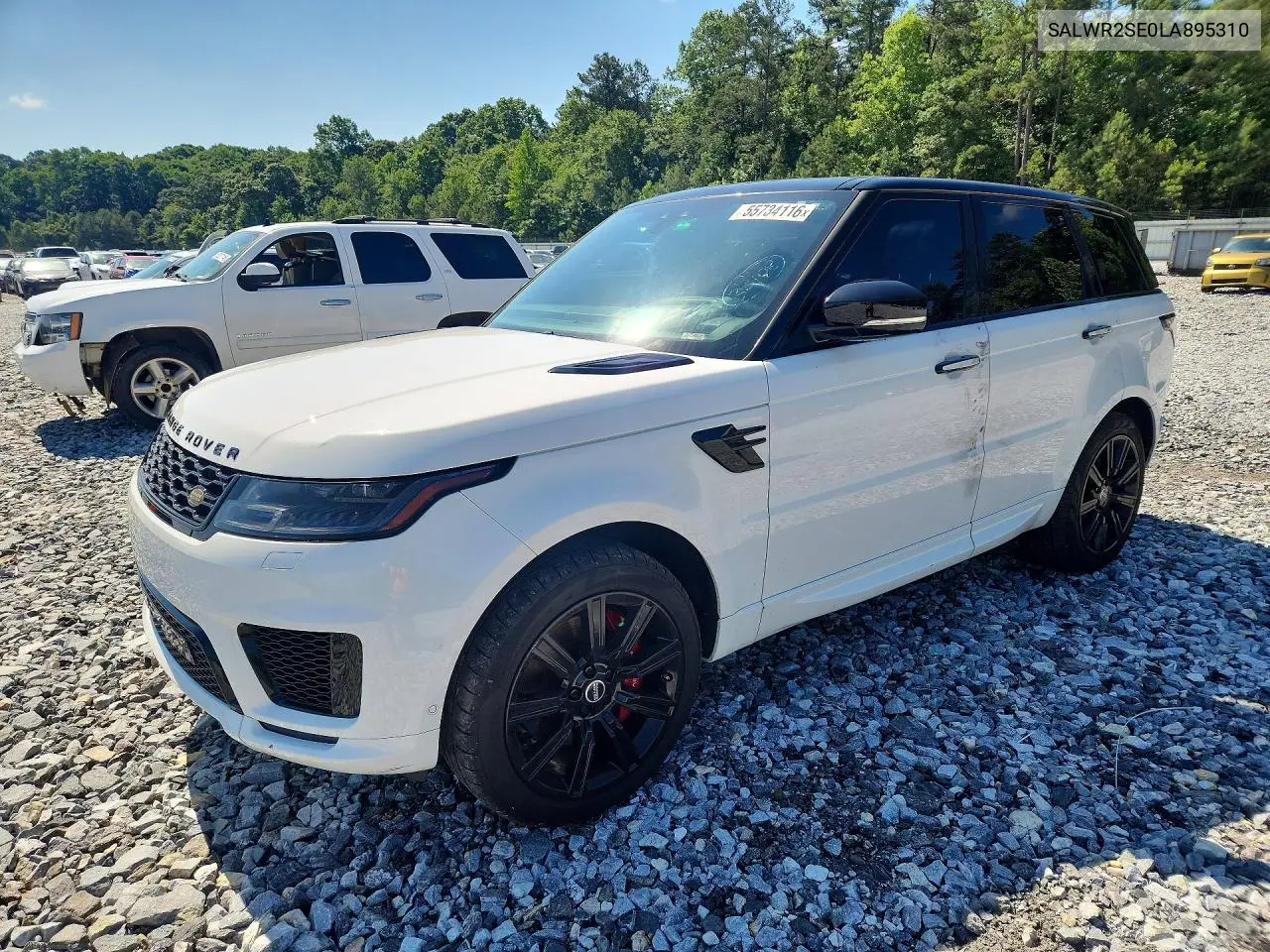 2020 Land Rover Range Rover Sport P525 Hse VIN: SALWR2SE0LA895310 Lot: 55734116