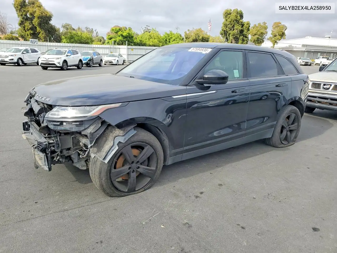 2020 Land Rover Range Rover Velar S VIN: SALYB2EX4LA258950 Lot: 57594936