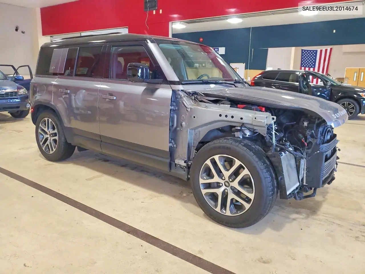 2020 Land Rover Defender 110 Hse VIN: SALE9EEU3L2014674 Lot: 59313926