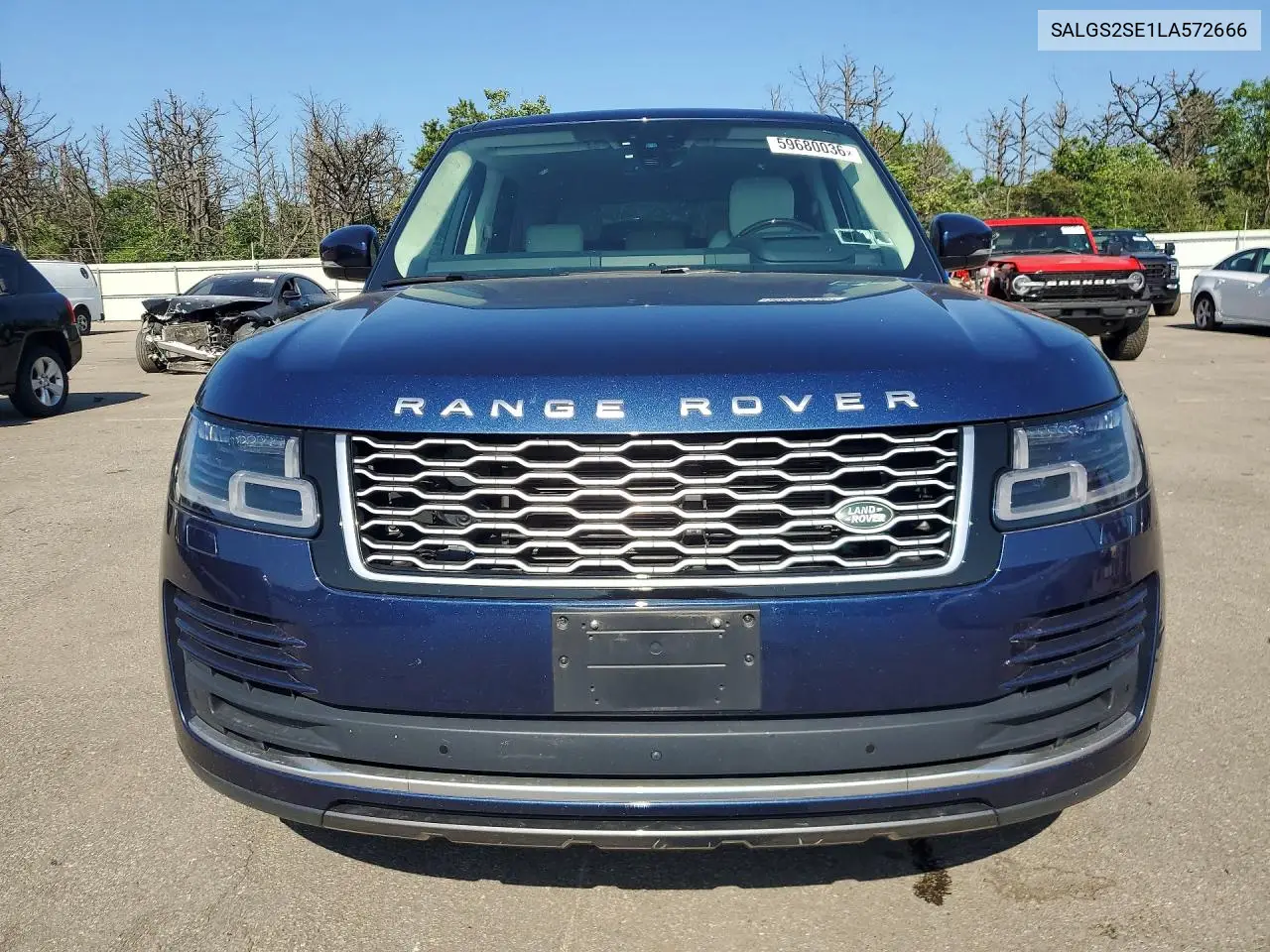2020 Land Rover Range Rover P525 Hse VIN: SALGS2SE1LA572666 Lot: 59680036