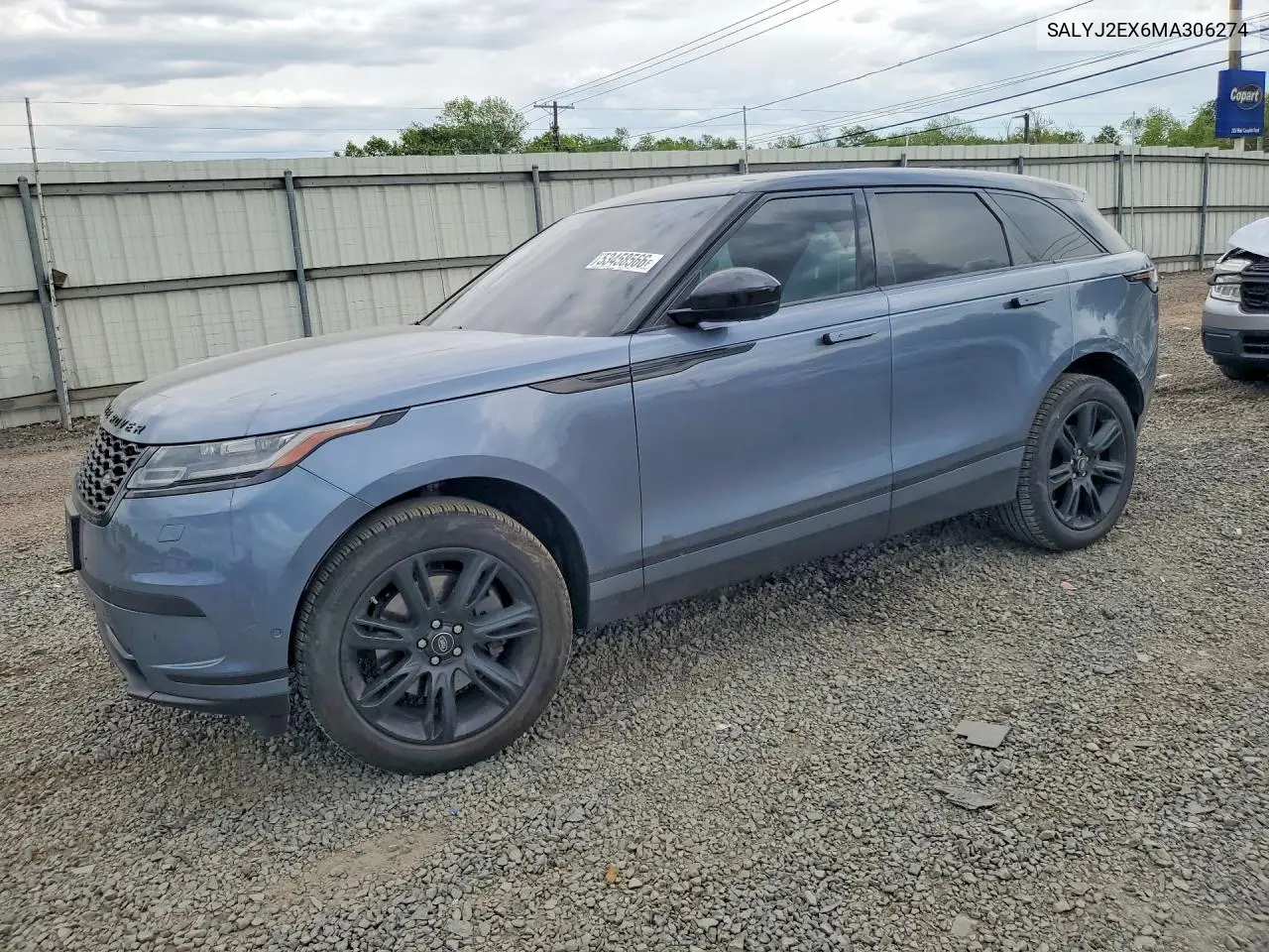 2021 Land Rover Range Rover Velar S VIN: SALYJ2EX6MA306274 Lot: 53458566