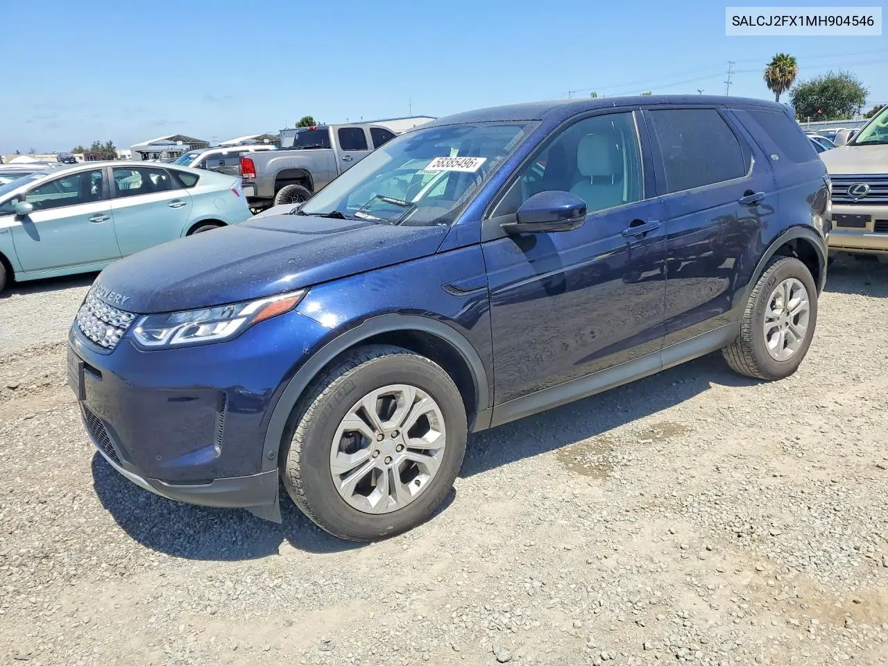 2021 Land Rover Discovery Sport S VIN: SALCJ2FX1MH904546 Lot: 58385496