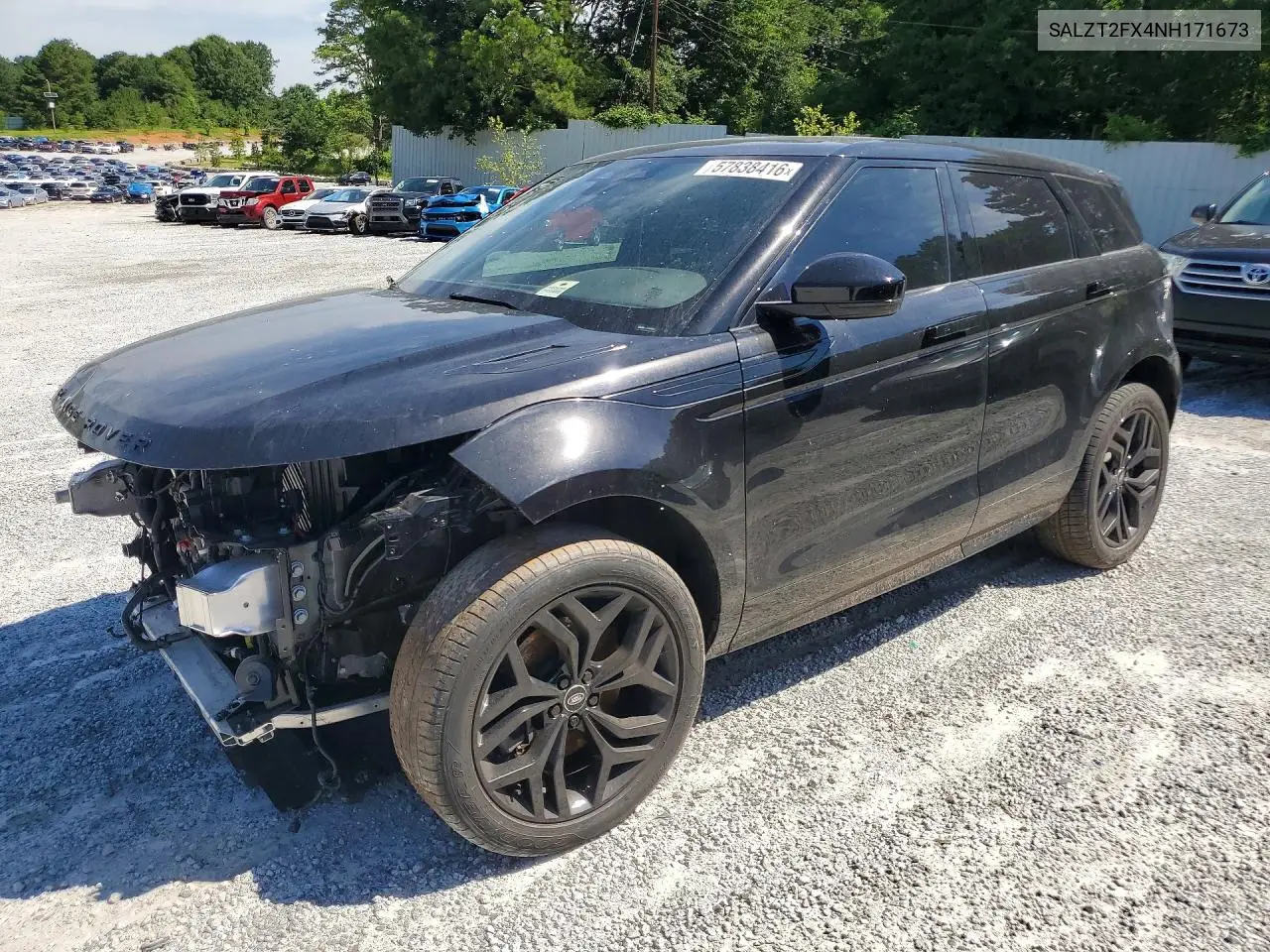 2022 Land Rover Range Rover Evoque R-Dynamic S VIN: SALZT2FX4NH171673 Lot: 57838416
