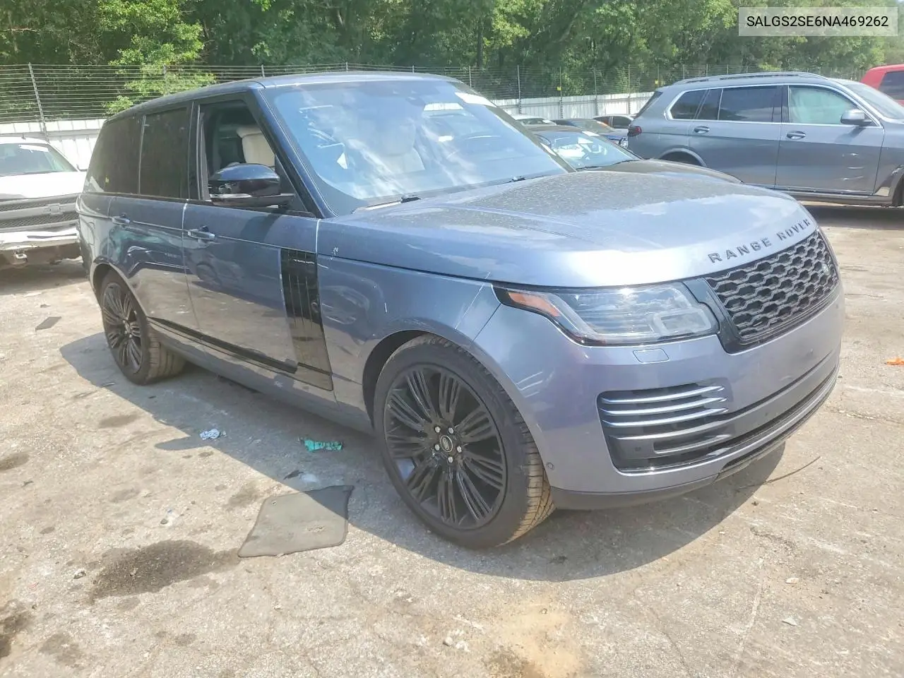 2022 Land Rover Range Rover Westminster Edition VIN: SALGS2SE6NA469262 Lot: 85625265