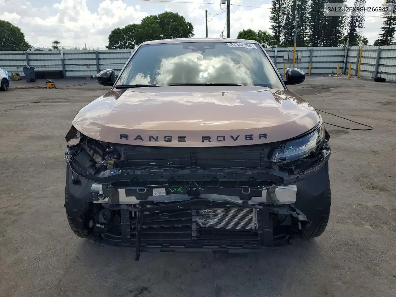 2025 Land Rover Range Rover Evoque S VIN: SALZJ2FX9SH266943 Lot: 54342926
