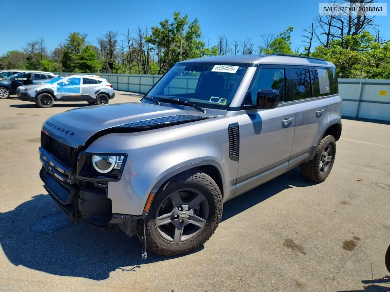 2020 Land Rover Defender 110 S VIN: SALEJ7EX8L2018863 Lot: 58060656