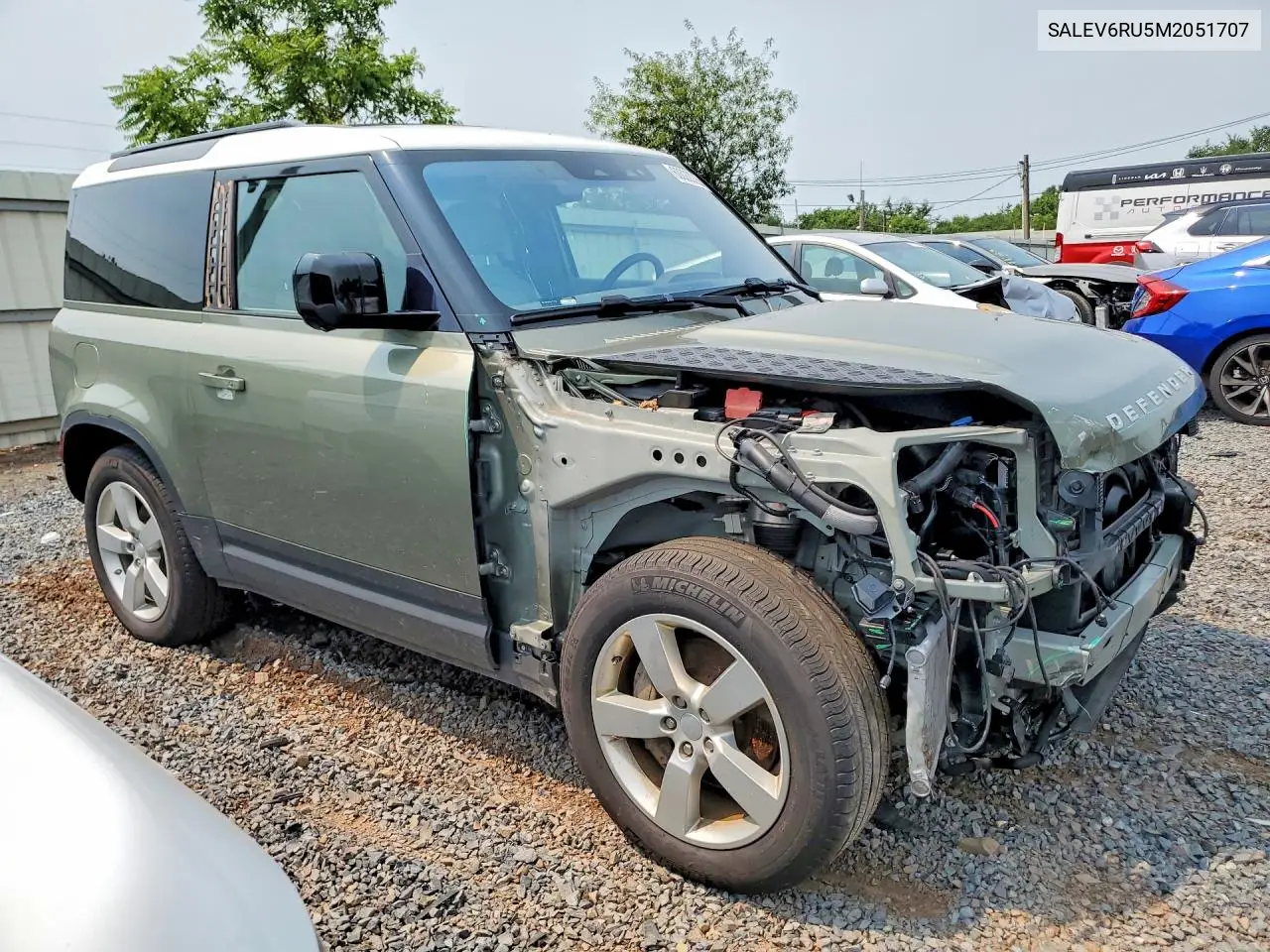 2021 Land Rover Defender VIN: SALEV6RU5M2051707 Lot: 60022026