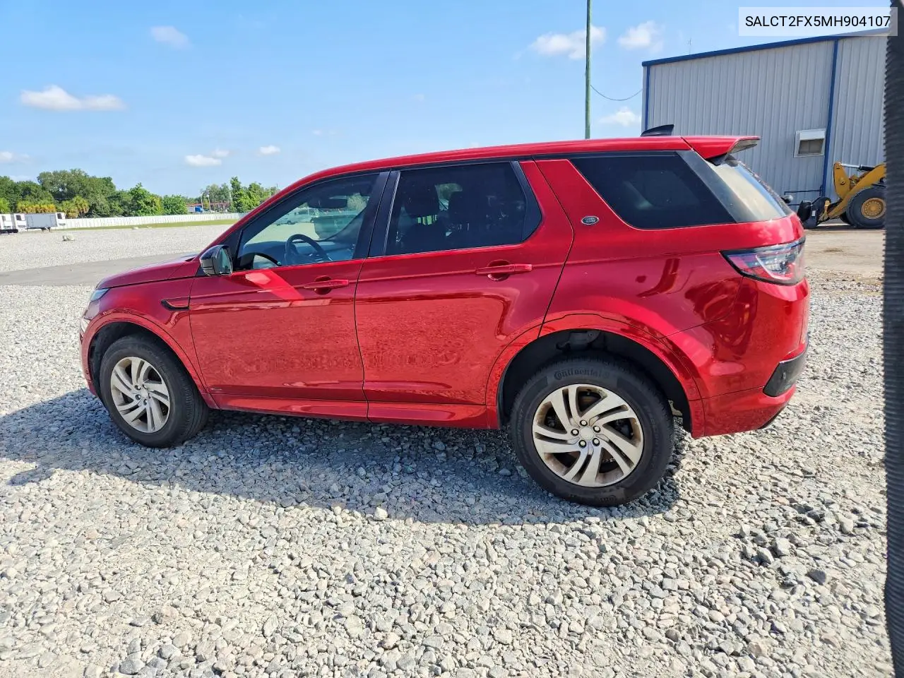 2021 Land Rover Discovery Sport S R-Dynamic VIN: SALCT2FX5MH904107 Lot: 61549786