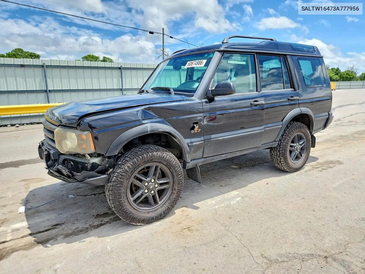2003 Land Rover Discovery Ii Se VIN: SALTW16473A777956 Lot: 60674986