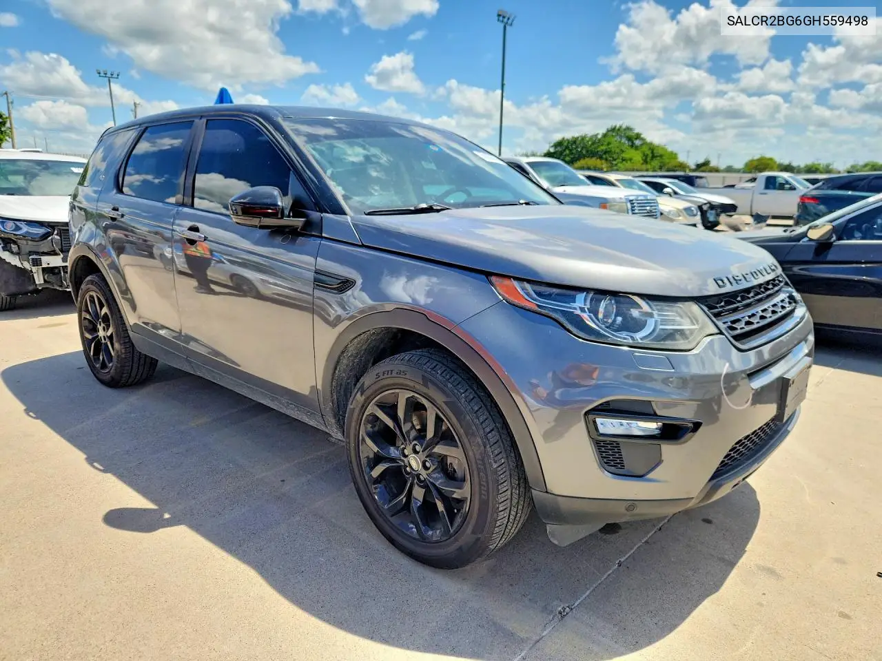 2016 Land Rover Discovery Sport Hse VIN: SALCR2BG6GH559498 Lot: 56183576