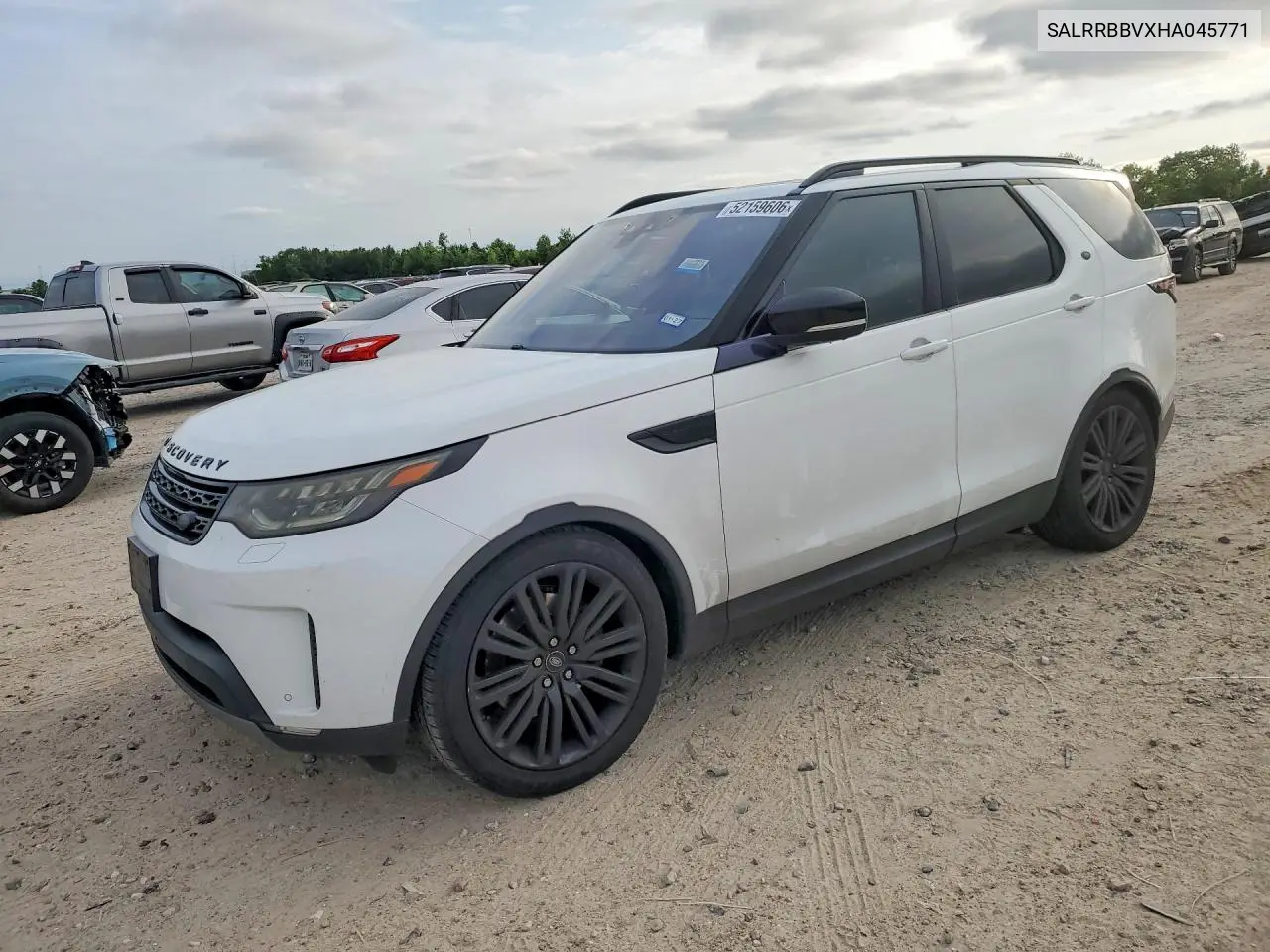 2017 Land Rover Discovery Hse VIN: SALRRBBVXHA045771 Lot: 52159606