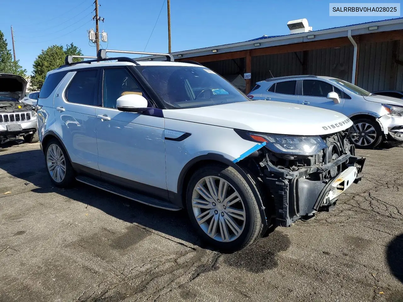 2017 Land Rover Discovery Hse VIN: SALRRBBV0HA028025 Lot: 56582816