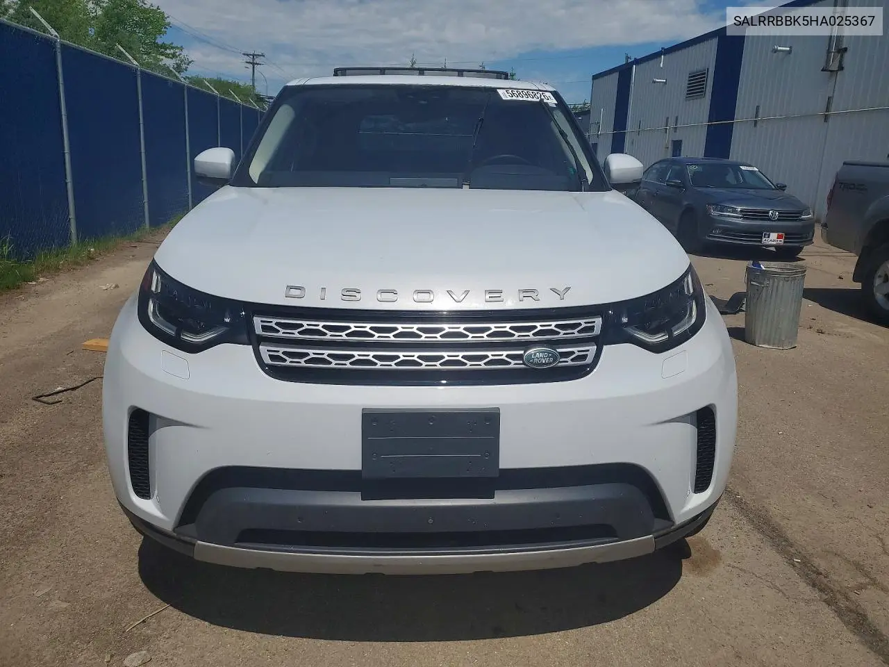 2017 Land Rover Discovery Hse VIN: SALRRBBK5HA025367 Lot: 56896826