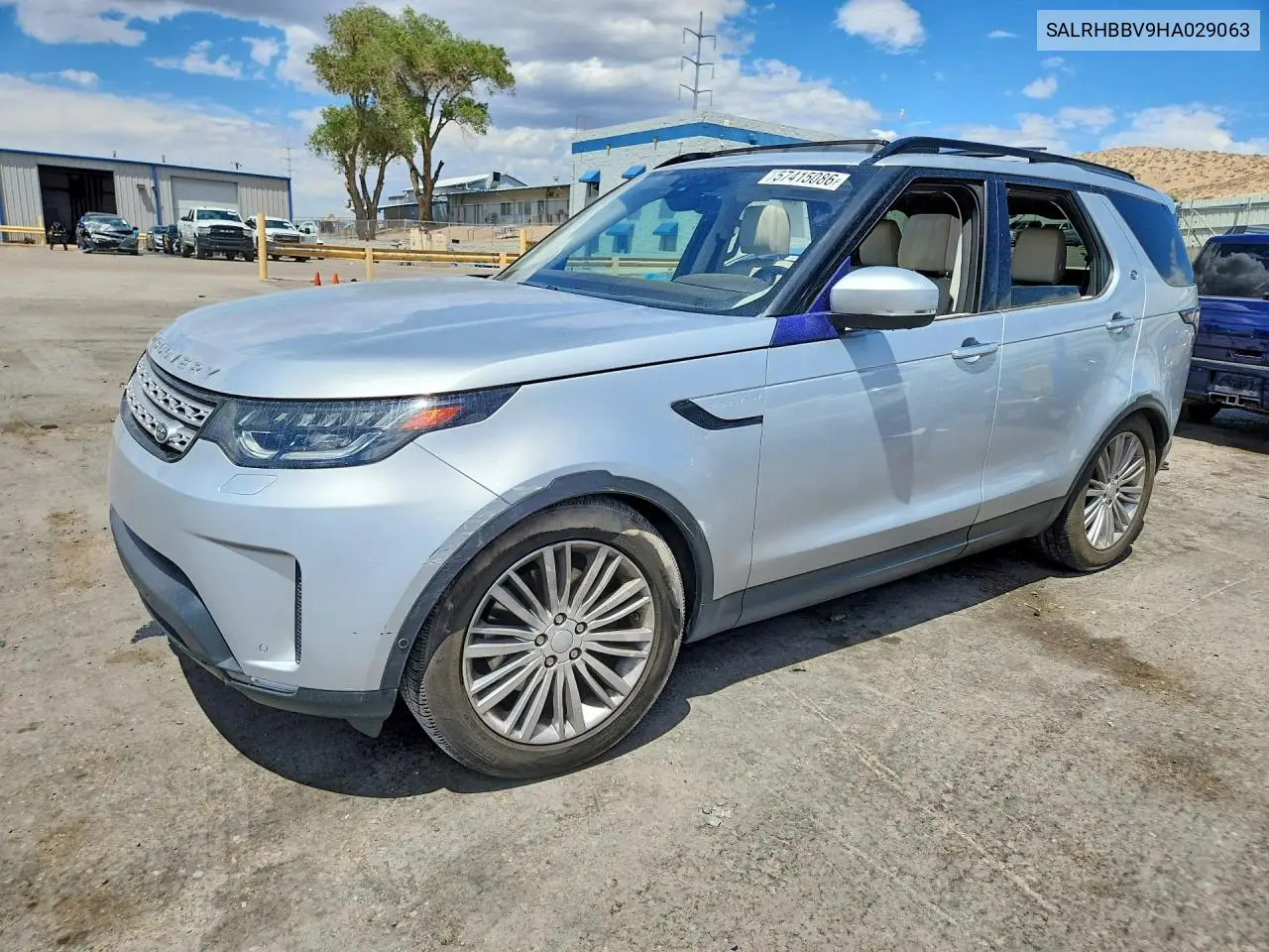 2017 Land Rover Discovery Hse Luxury VIN: SALRHBBV9HA029063 Lot: 57415086