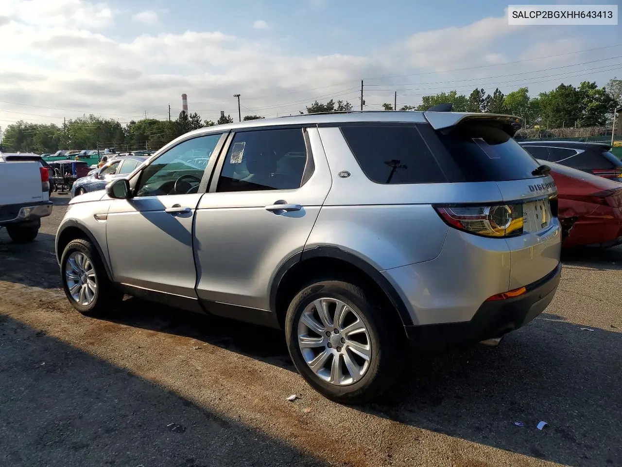 2017 Land Rover Discovery Sport Se VIN: SALCP2BGXHH643413 Lot: 58083746