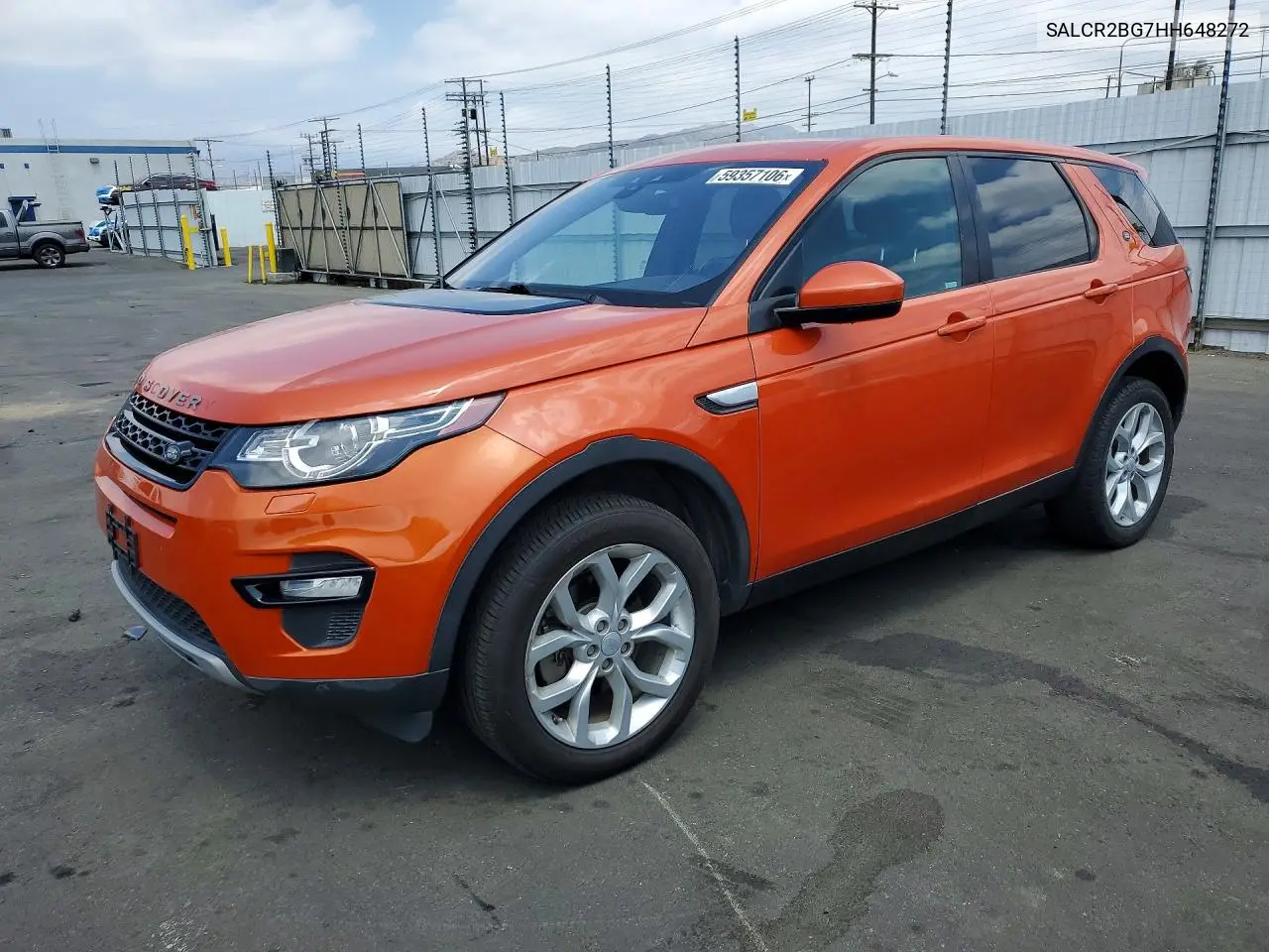 2017 Land Rover Discovery Sport Hse VIN: SALCR2BG7HH648272 Lot: 59357106