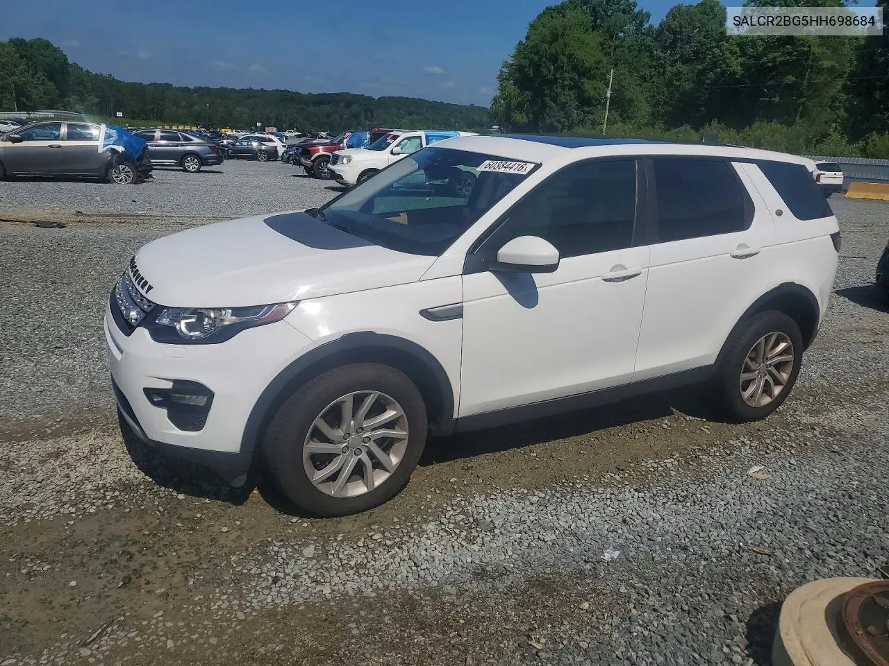 2017 Land Rover Discovery Sport Hse VIN: SALCR2BG5HH698684 Lot: 60384416