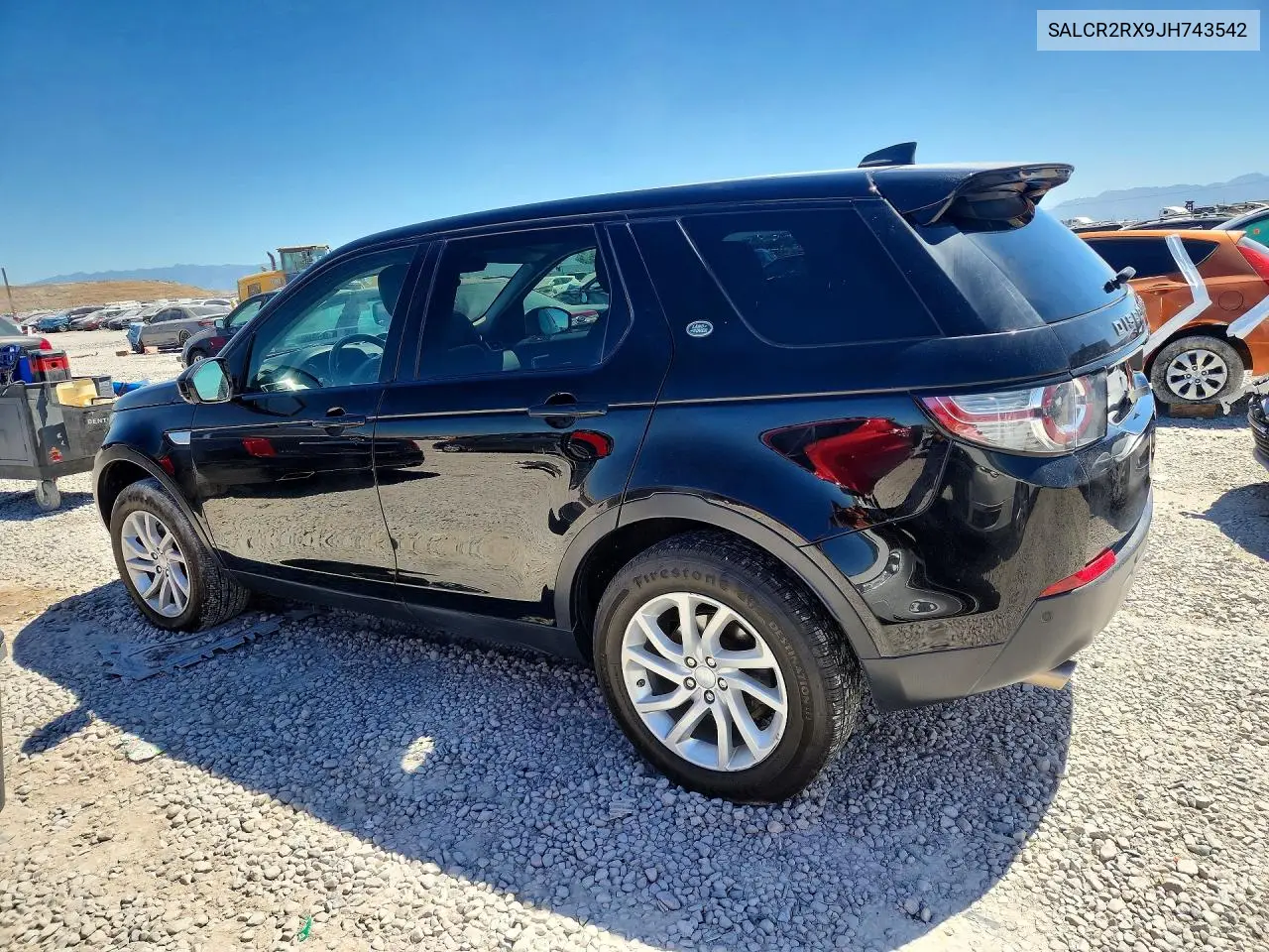 2018 Land Rover Discovery Sport Hse VIN: SALCR2RX9JH743542 Lot: 56814416