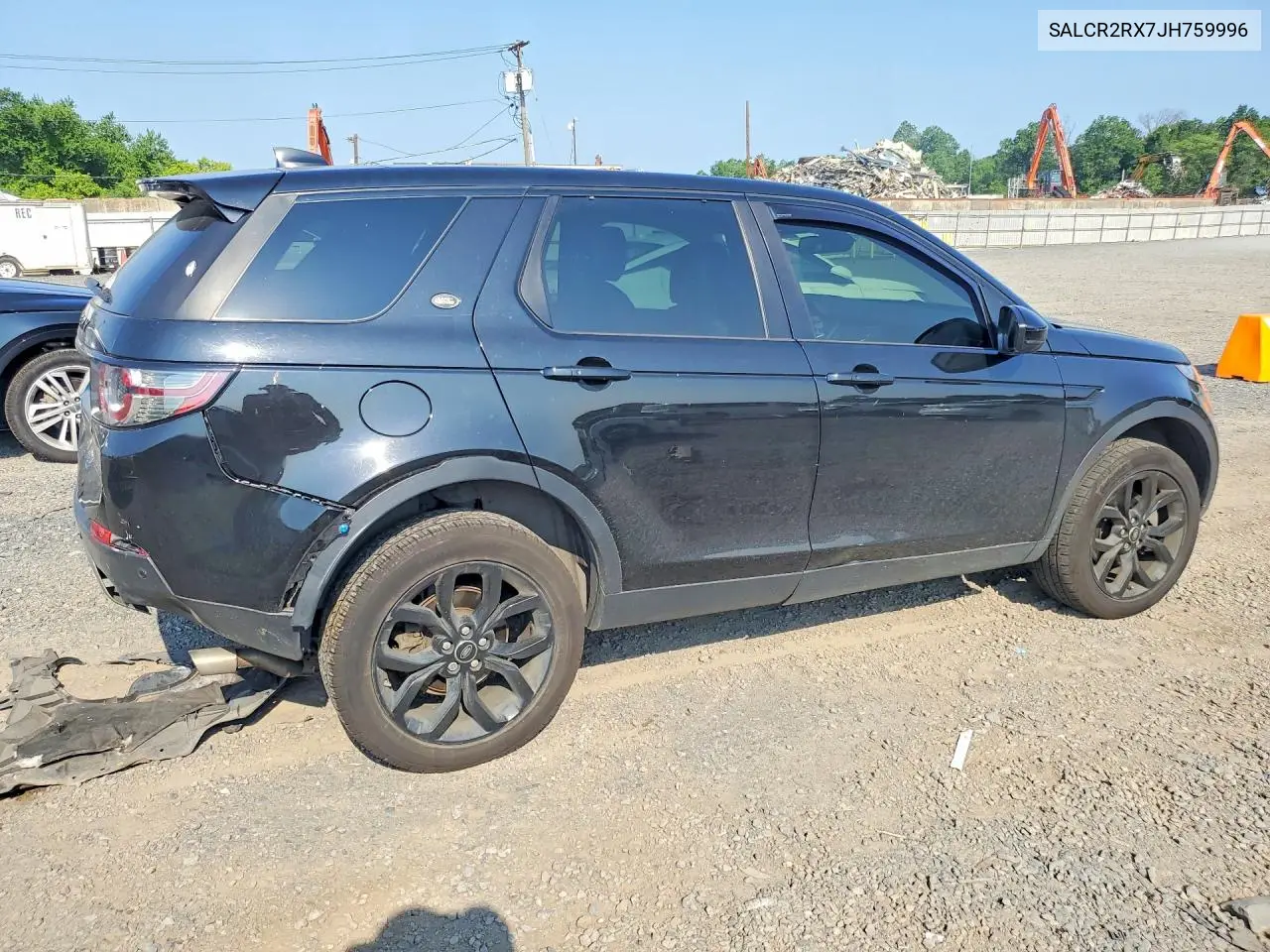 2018 Land Rover Discovery Sport Hse VIN: SALCR2RX7JH759996 Lot: 59272346