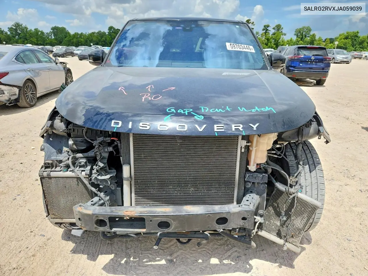 2018 Land Rover Discovery Se VIN: SALRG2RVXJA059039 Lot: 59703446