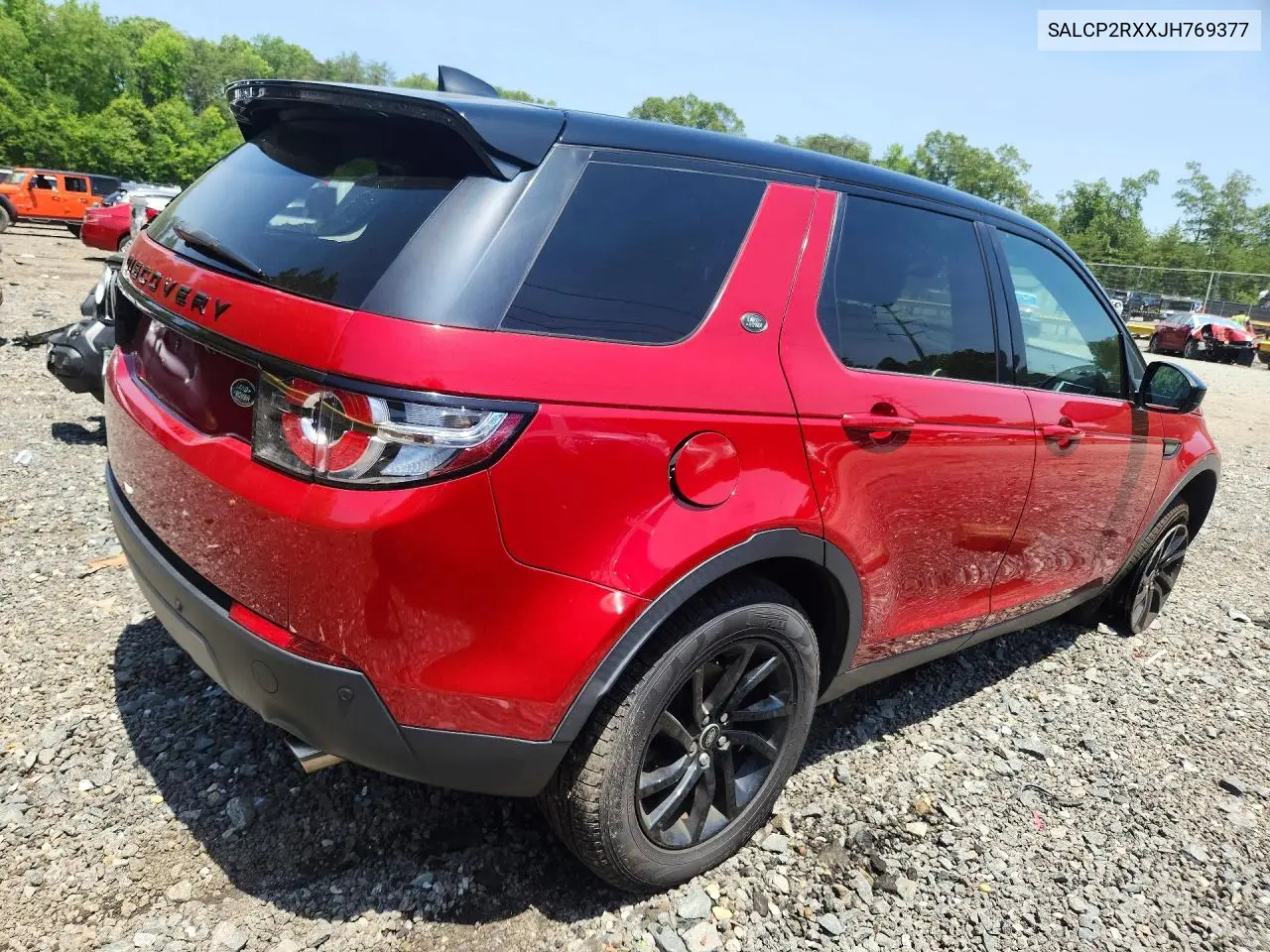 2018 Land Rover Discovery Sport Se VIN: SALCP2RXXJH769377 Lot: 85456415