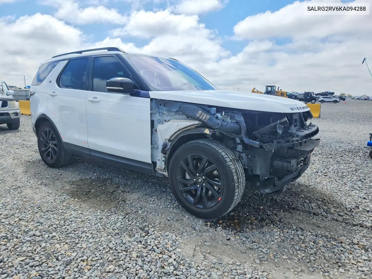 2019 Land Rover Discovery Se VIN: SALRG2RV6KA094288 Lot: 51547406