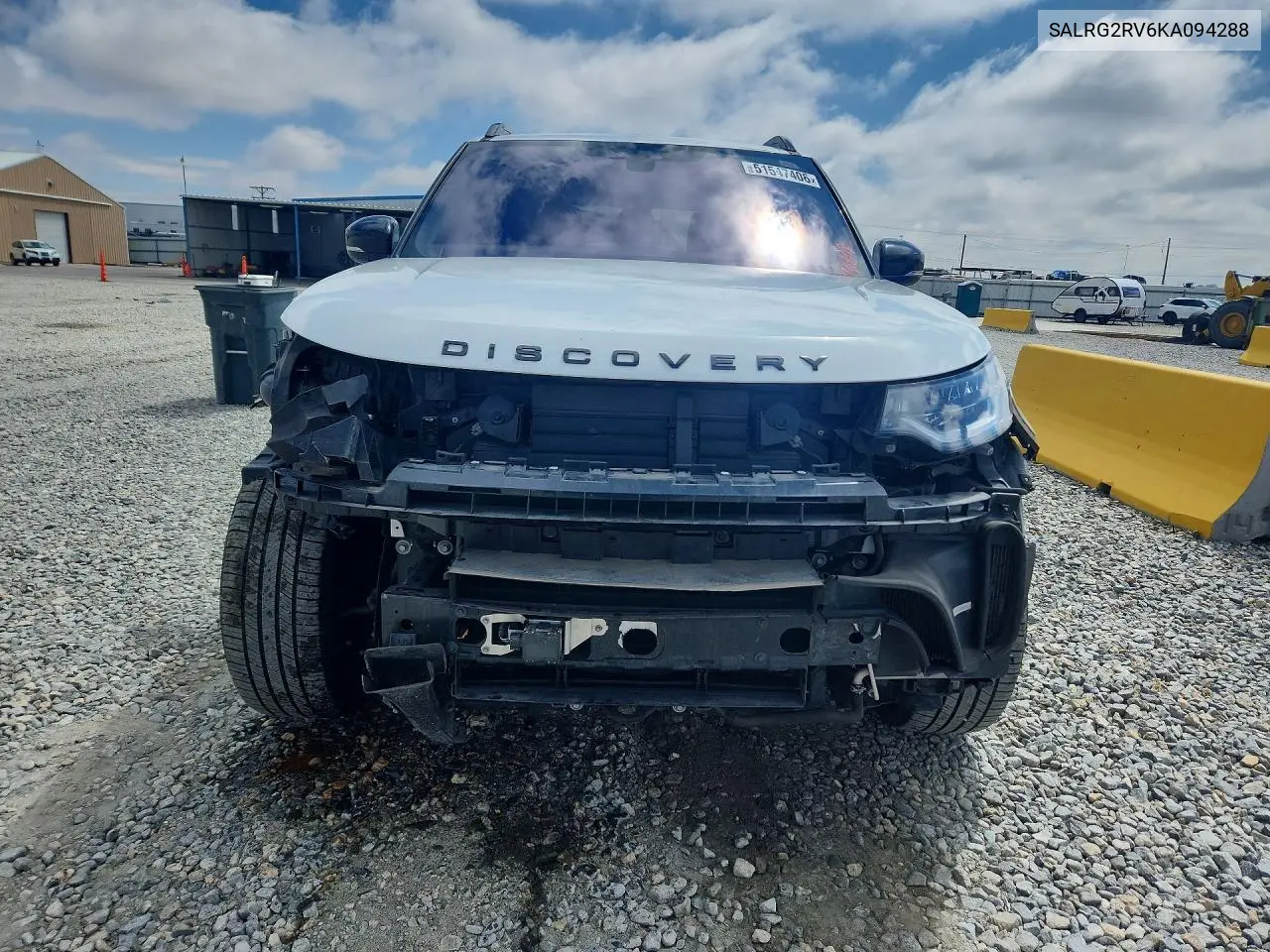 2019 Land Rover Discovery Se VIN: SALRG2RV6KA094288 Lot: 51547406
