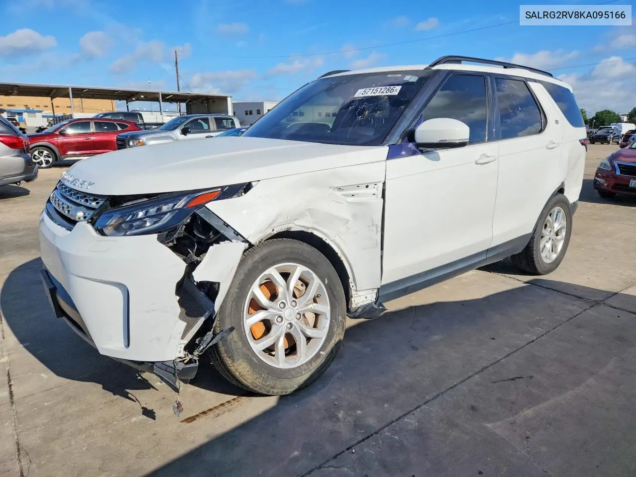 2019 Land Rover Discovery Se VIN: SALRG2RV8KA095166 Lot: 57151286
