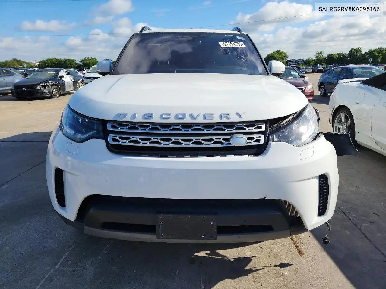 2019 Land Rover Discovery Se VIN: SALRG2RV8KA095166 Lot: 57151286