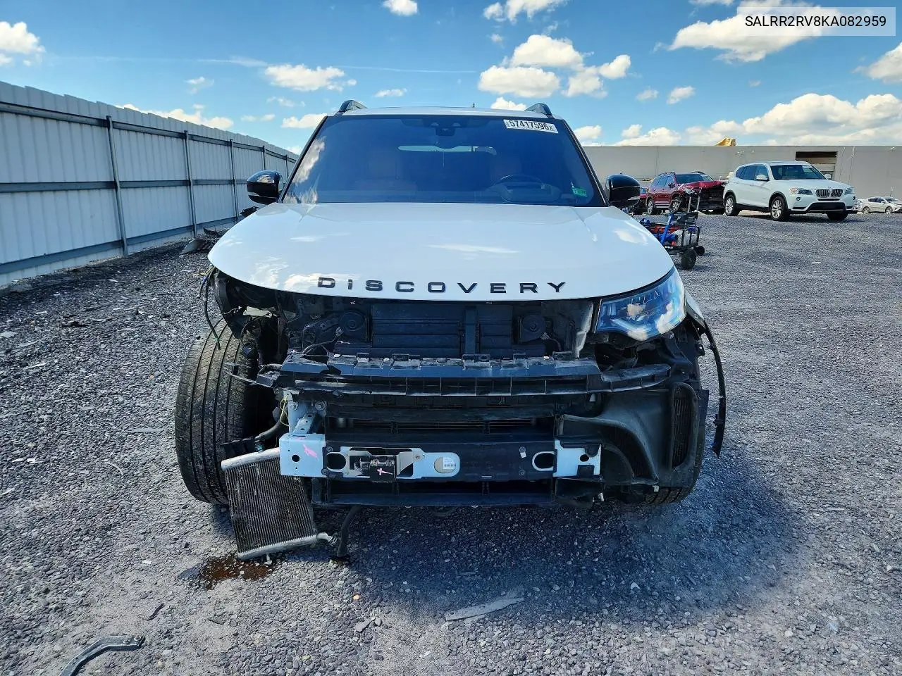 2019 Land Rover Discovery Hse VIN: SALRR2RV8KA082959 Lot: 57417596