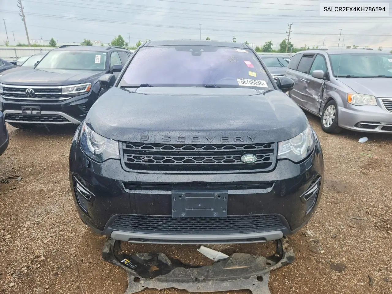 2019 Land Rover Discovery Sport Hse VIN: SALCR2FX4KH786594 Lot: 58706586