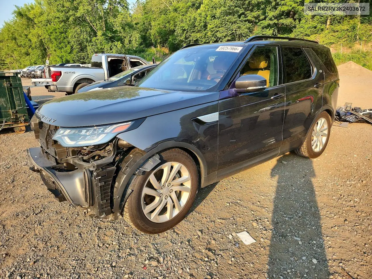 2019 Land Rover Discovery Hse VIN: SALRR2RV3K2403672 Lot: 59257966