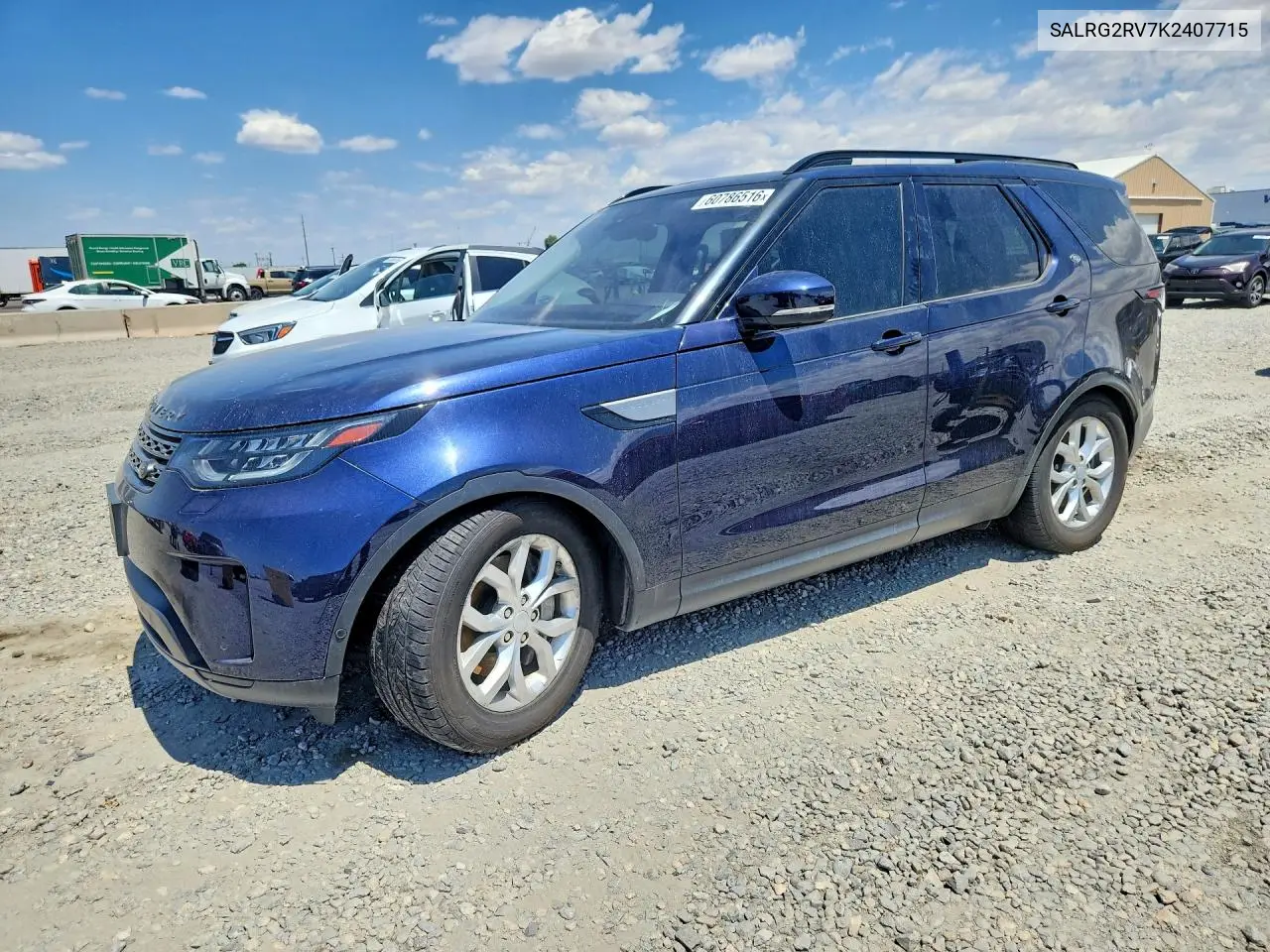 2019 Land Rover Discovery Se VIN: SALRG2RV7K2407715 Lot: 60786516