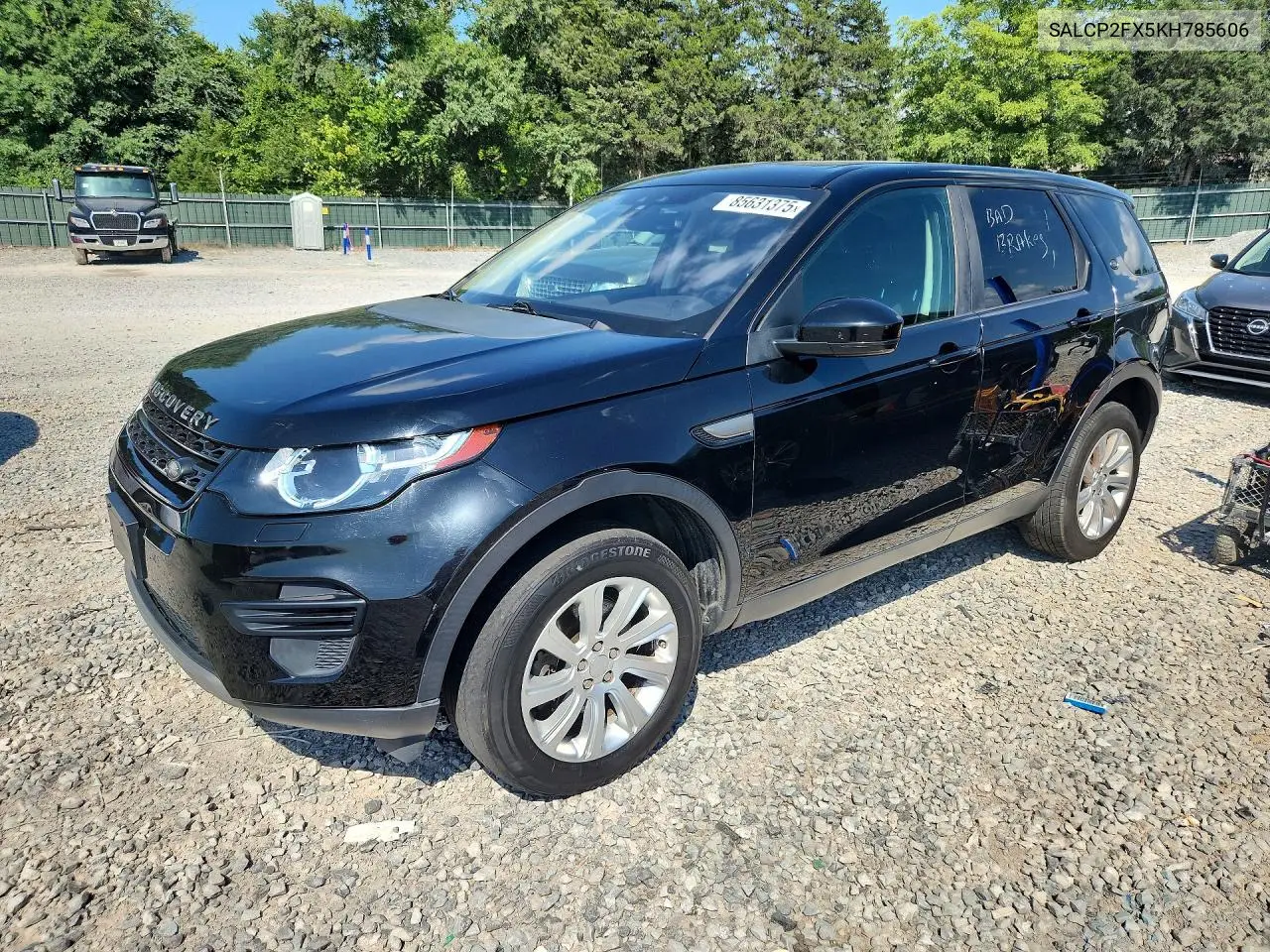 2019 Land Rover Discovery Sport Se VIN: SALCP2FX5KH785606 Lot: 85631375