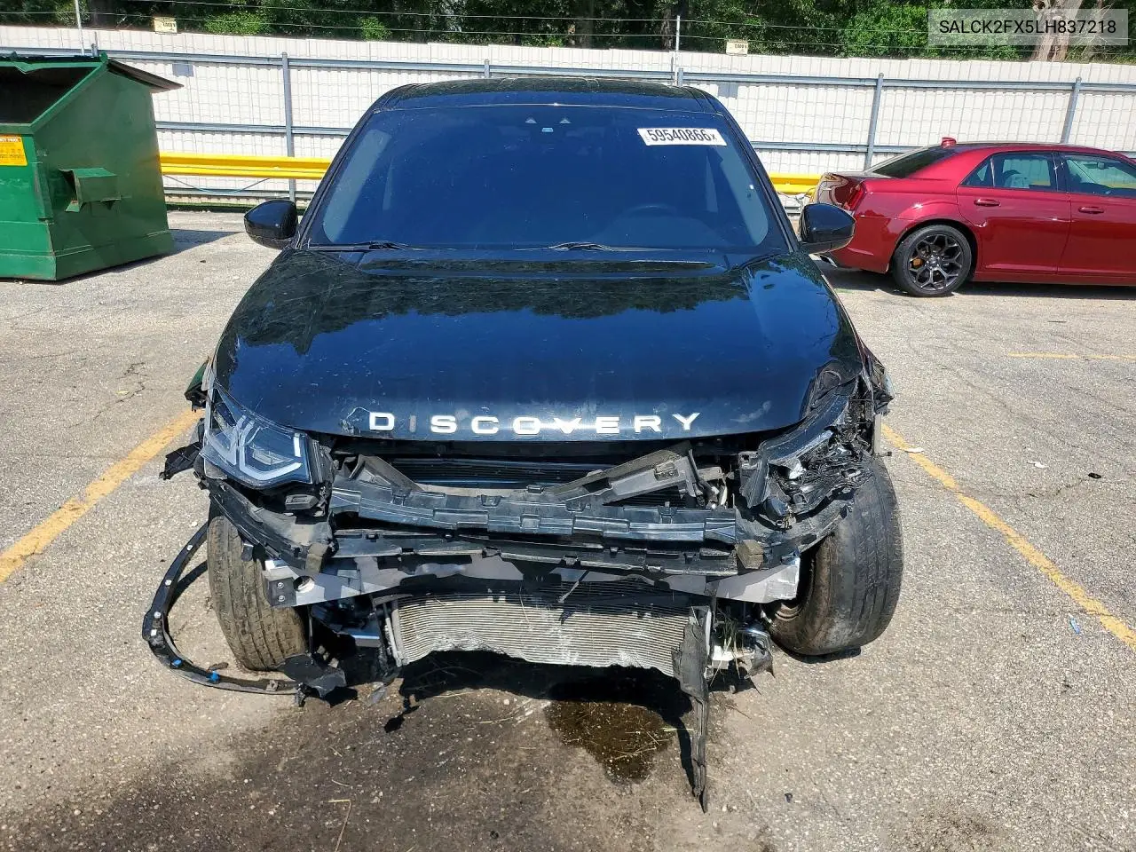 2020 Land Rover Discovery Sport VIN: SALCK2FX5LH837218 Lot: 59540866
